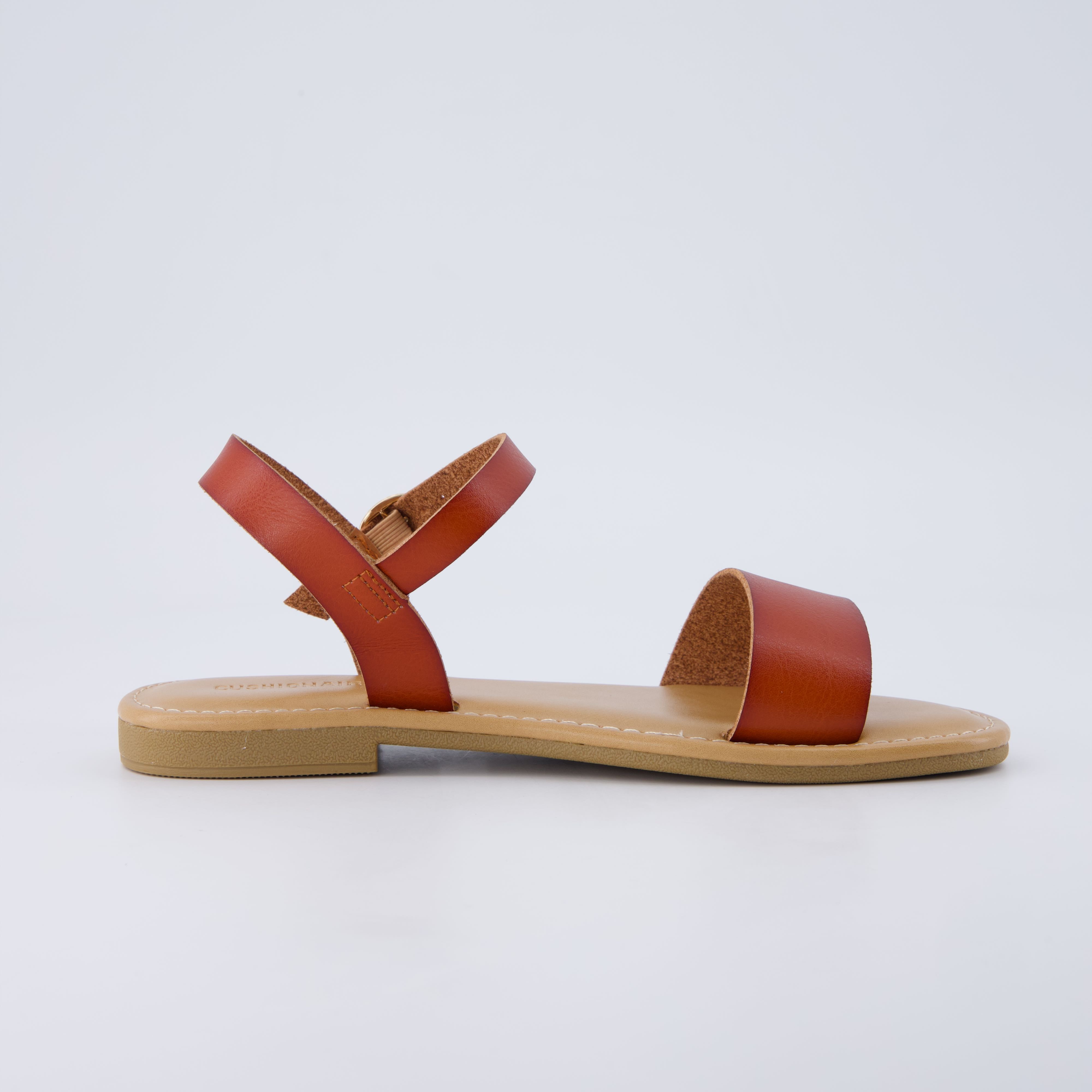 Clara Casual Flat Girls Sandals Whiskey Smooth Medium