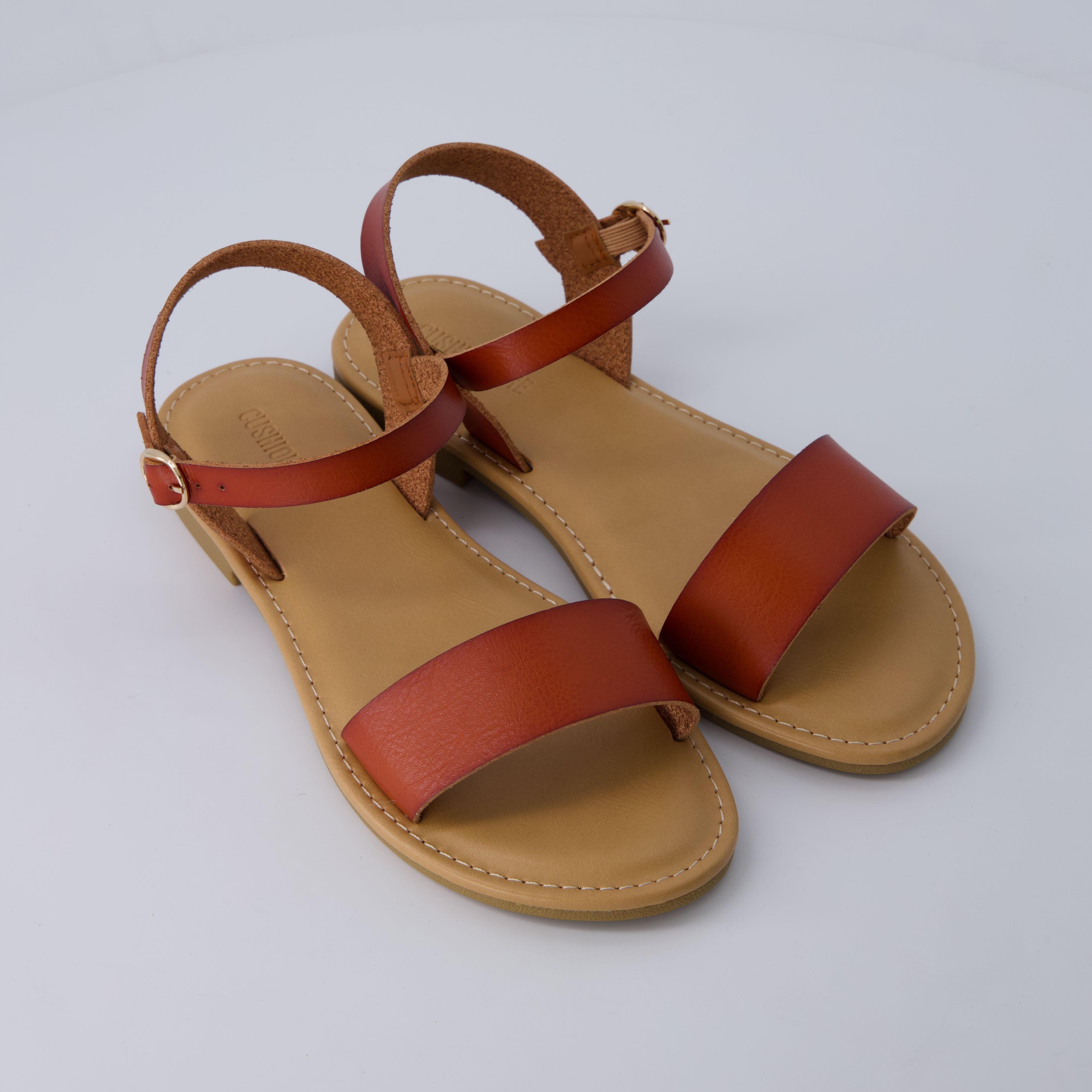 Clara Casual Flat Girls Sandals Whiskey Smooth Medium