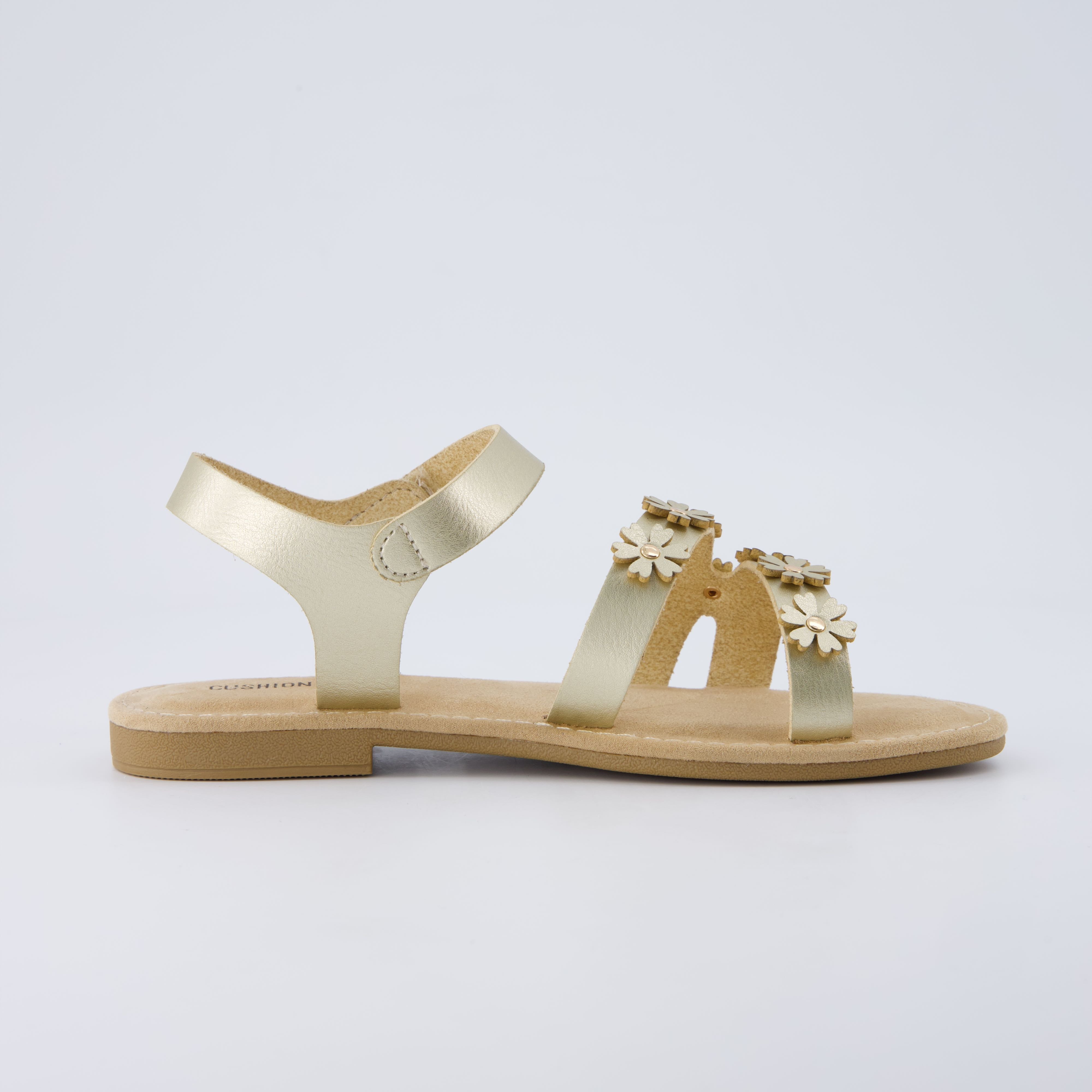 Cleo Girls Sandals Gold Medium