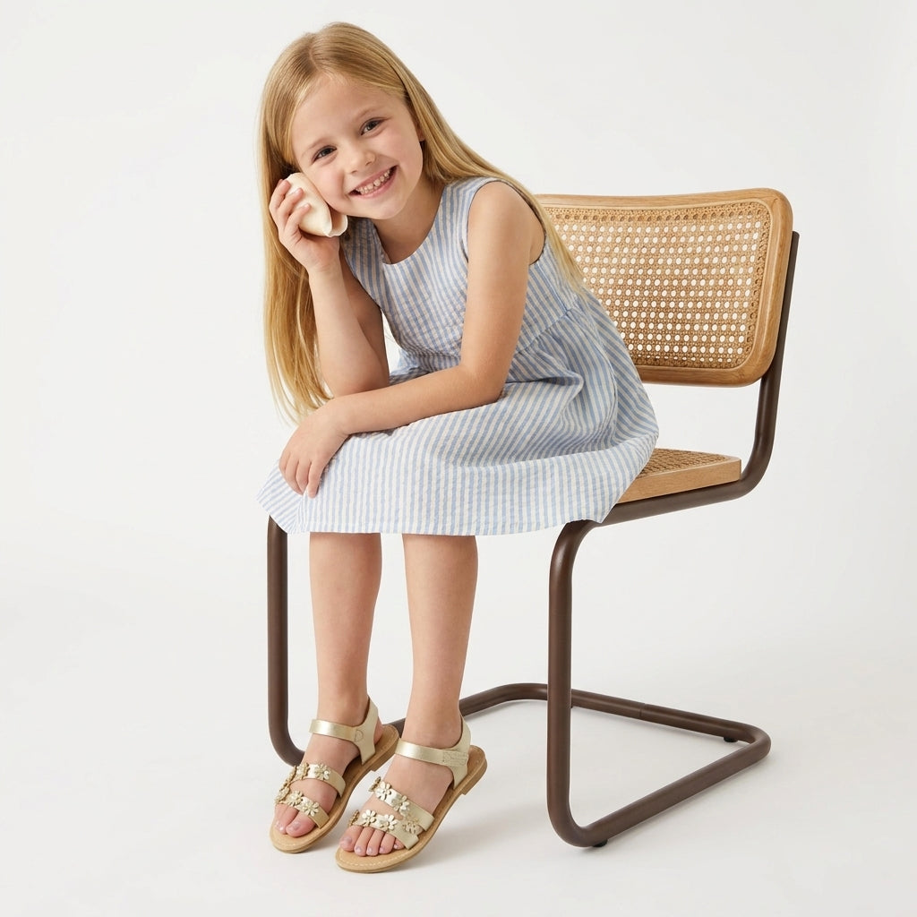 Cleo Girls Sandals Gold Medium