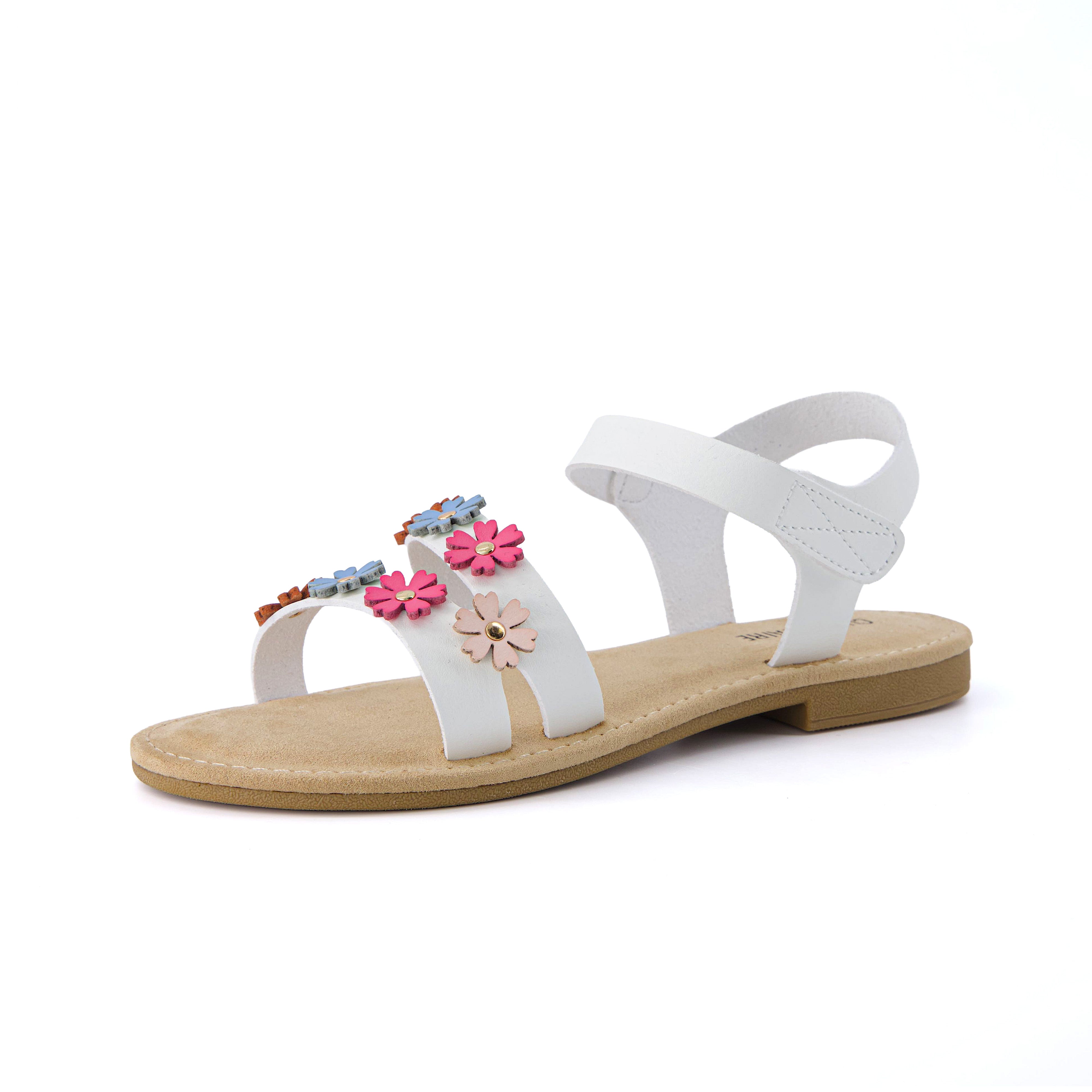 Cleo Girls Sandals White Medium