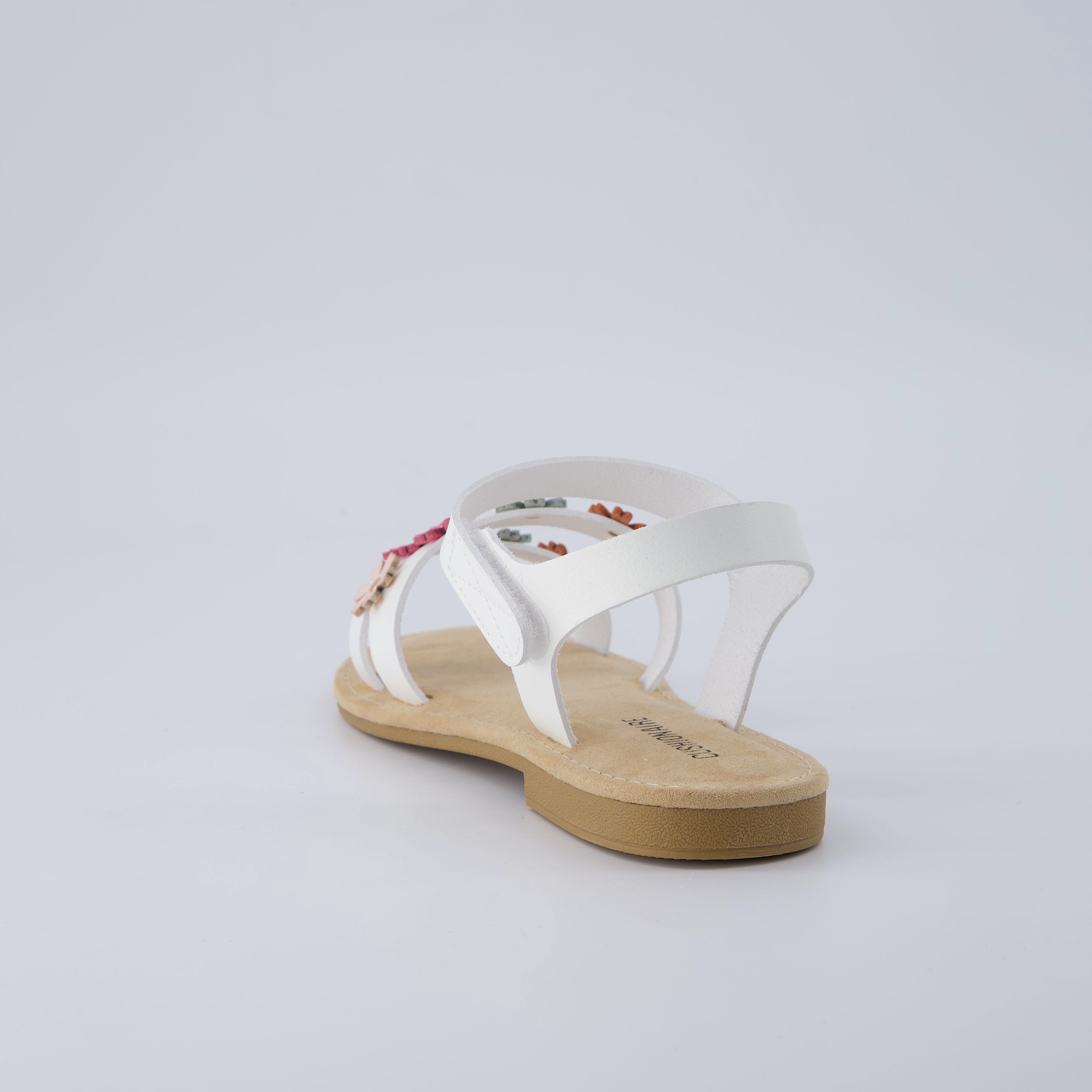 Cleo Girls Sandals White Medium