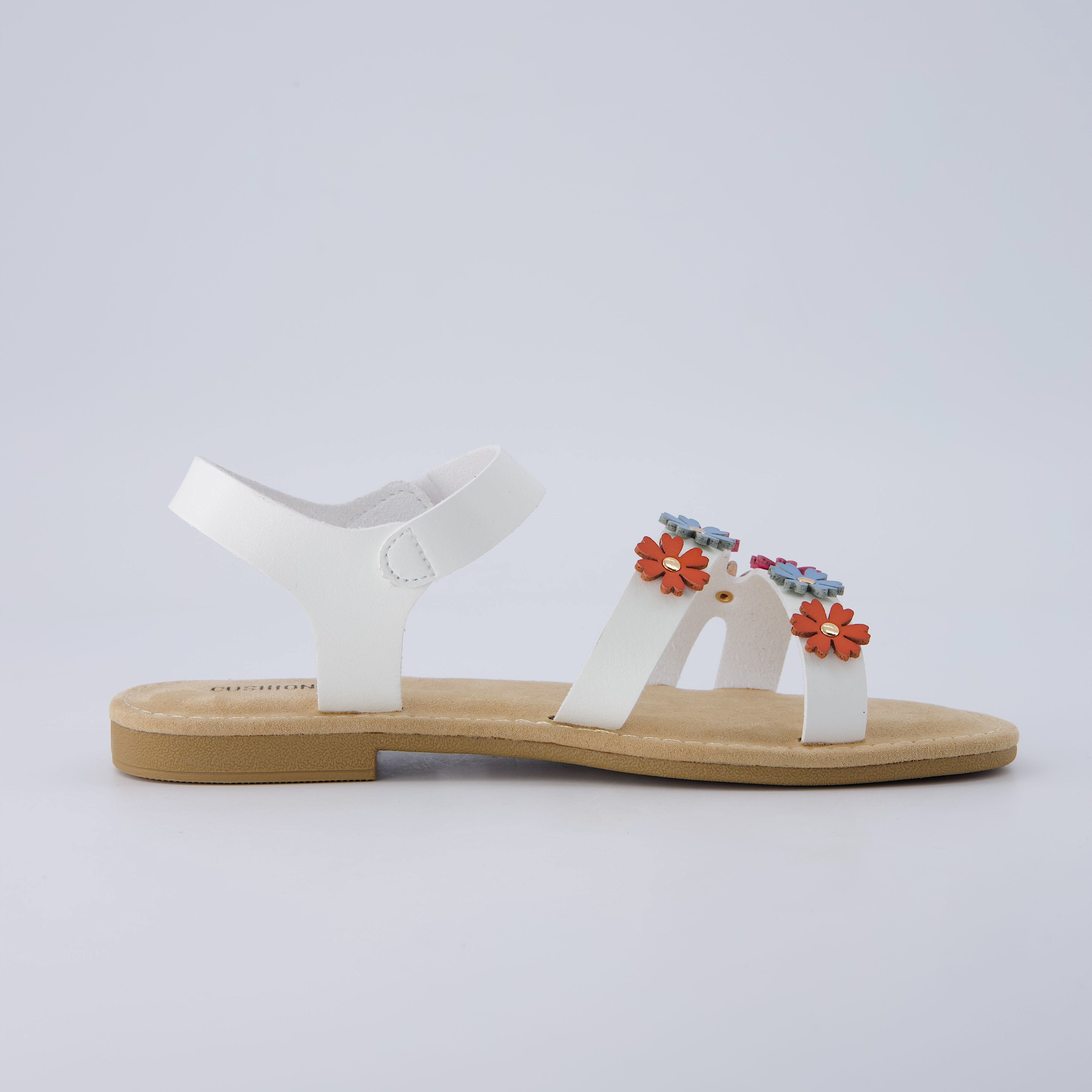 Cleo Girls Sandals White Medium