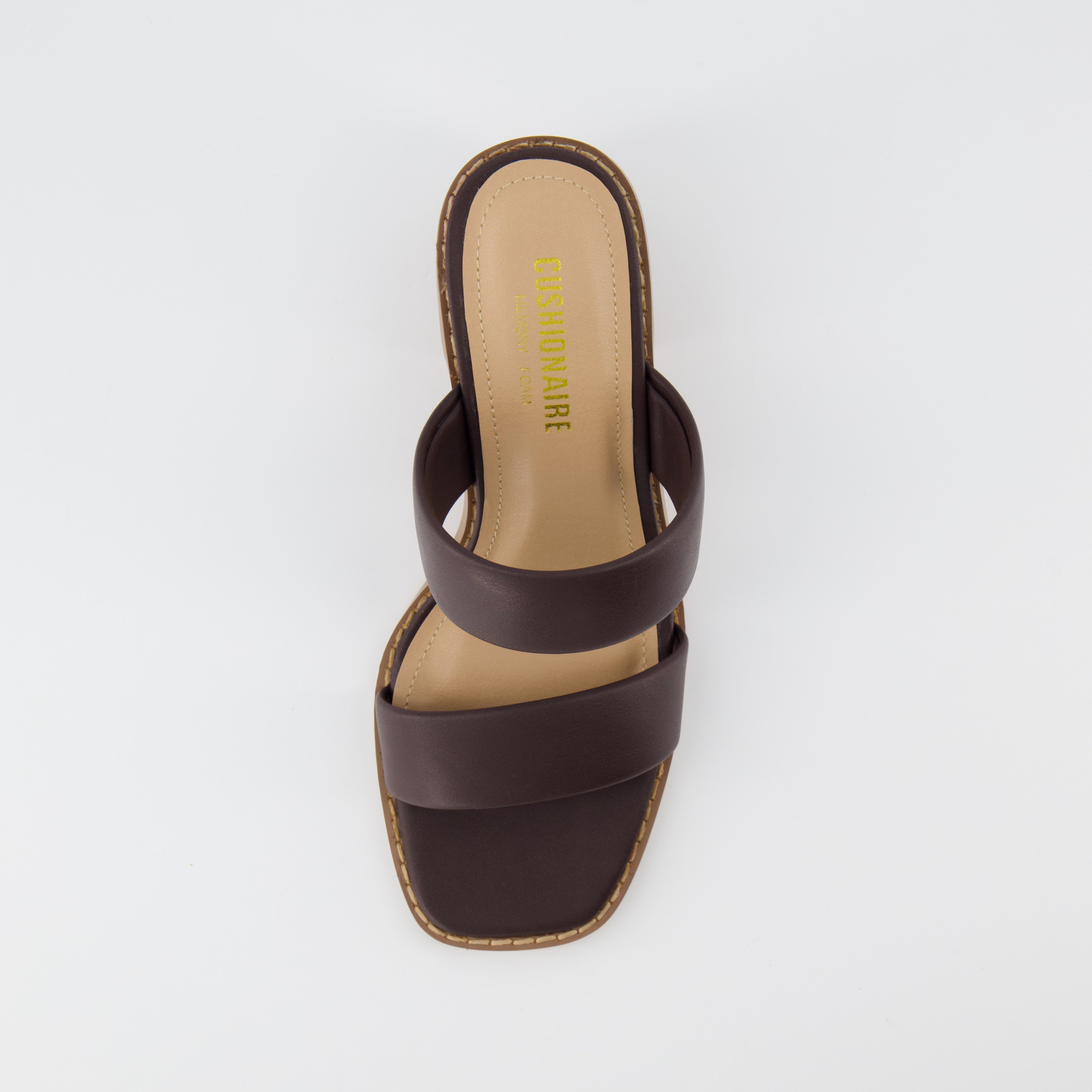 Clever Block Heeled Sandal Dark Brown