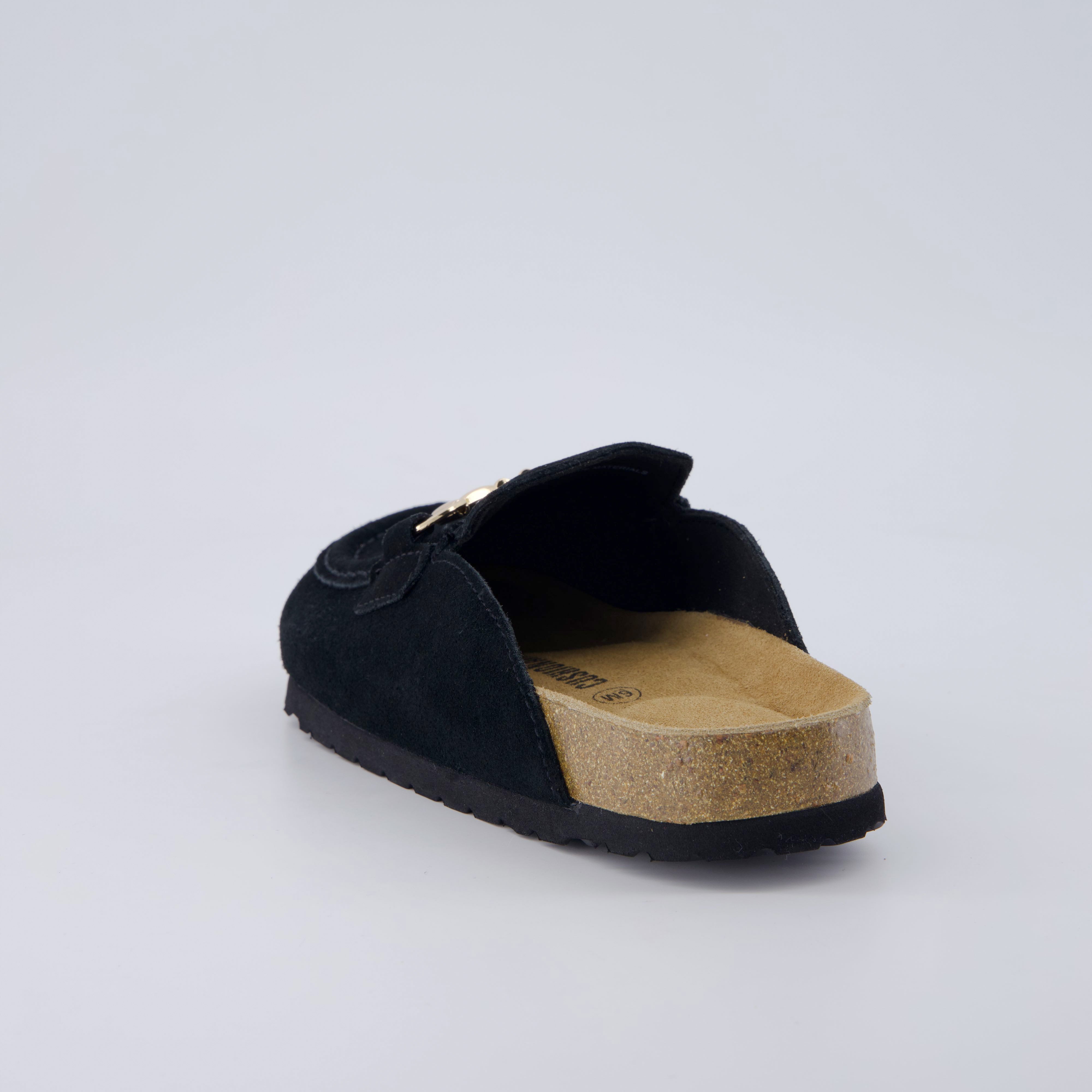 Cliff Suede Clog Mules Black