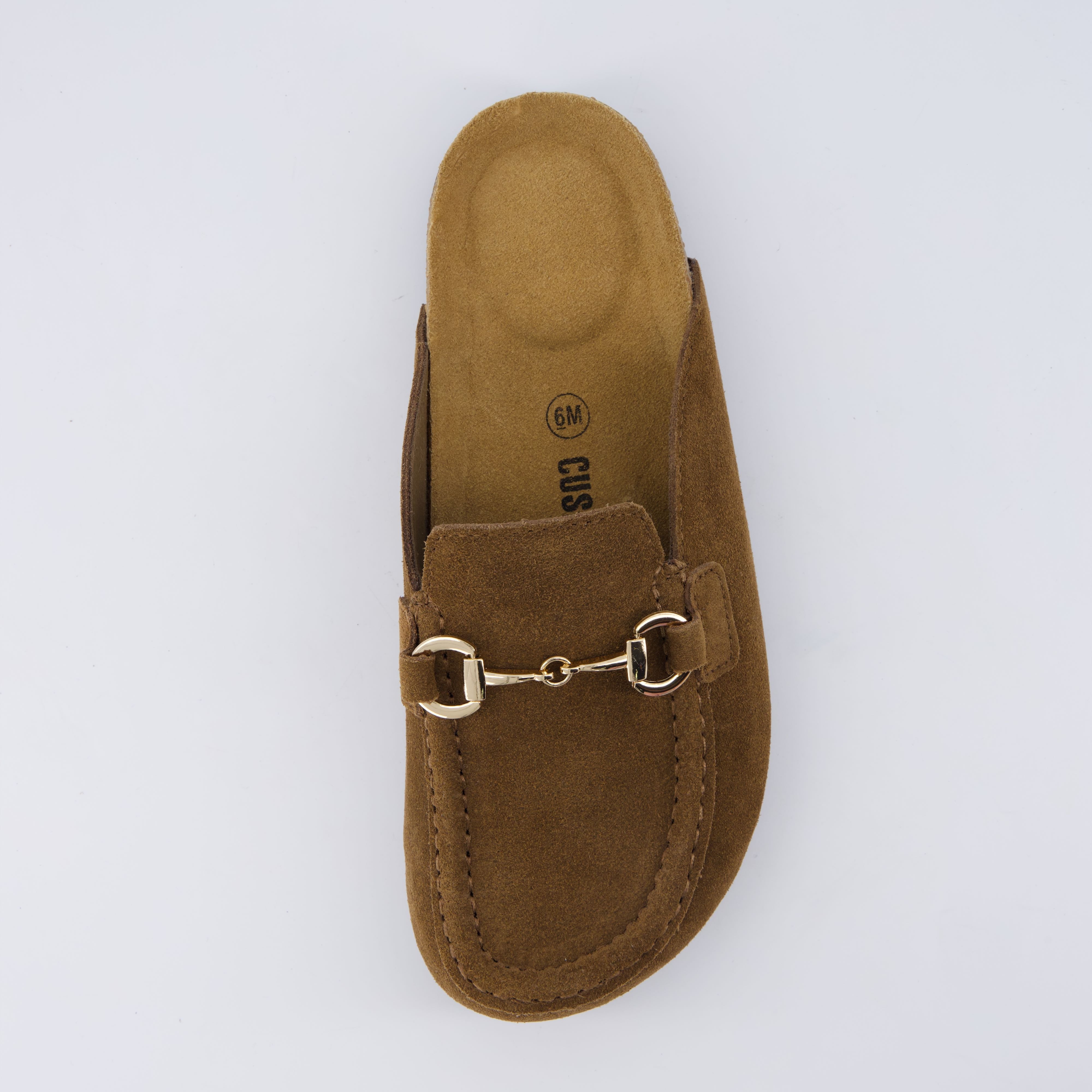 Cliff Suede Clog Mules Brown
