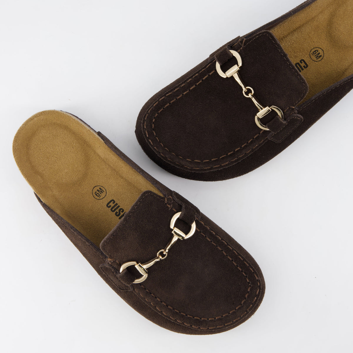 Cliff Suede Clog Mules Chocolate
