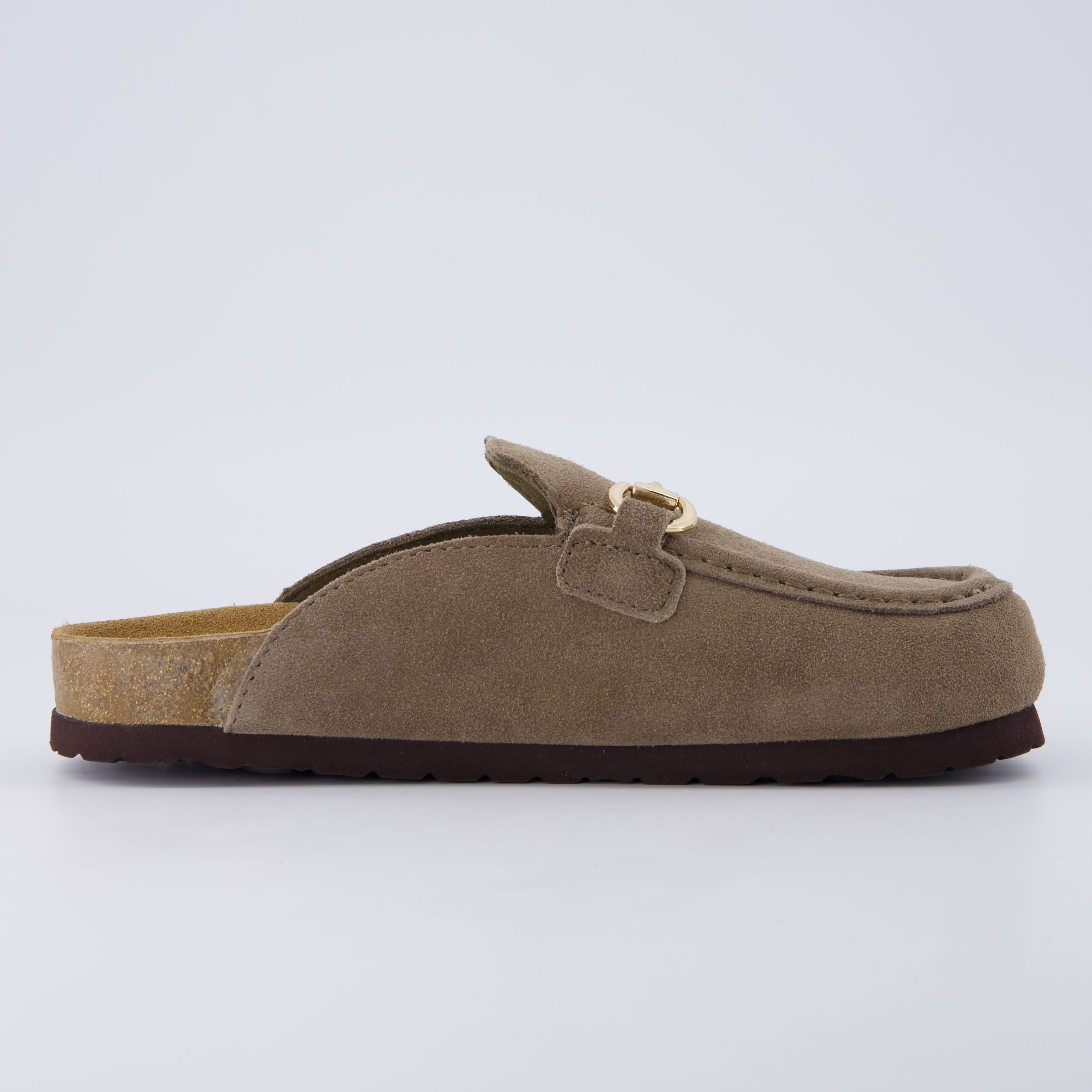 Cliff Suede Clog Mules Moss