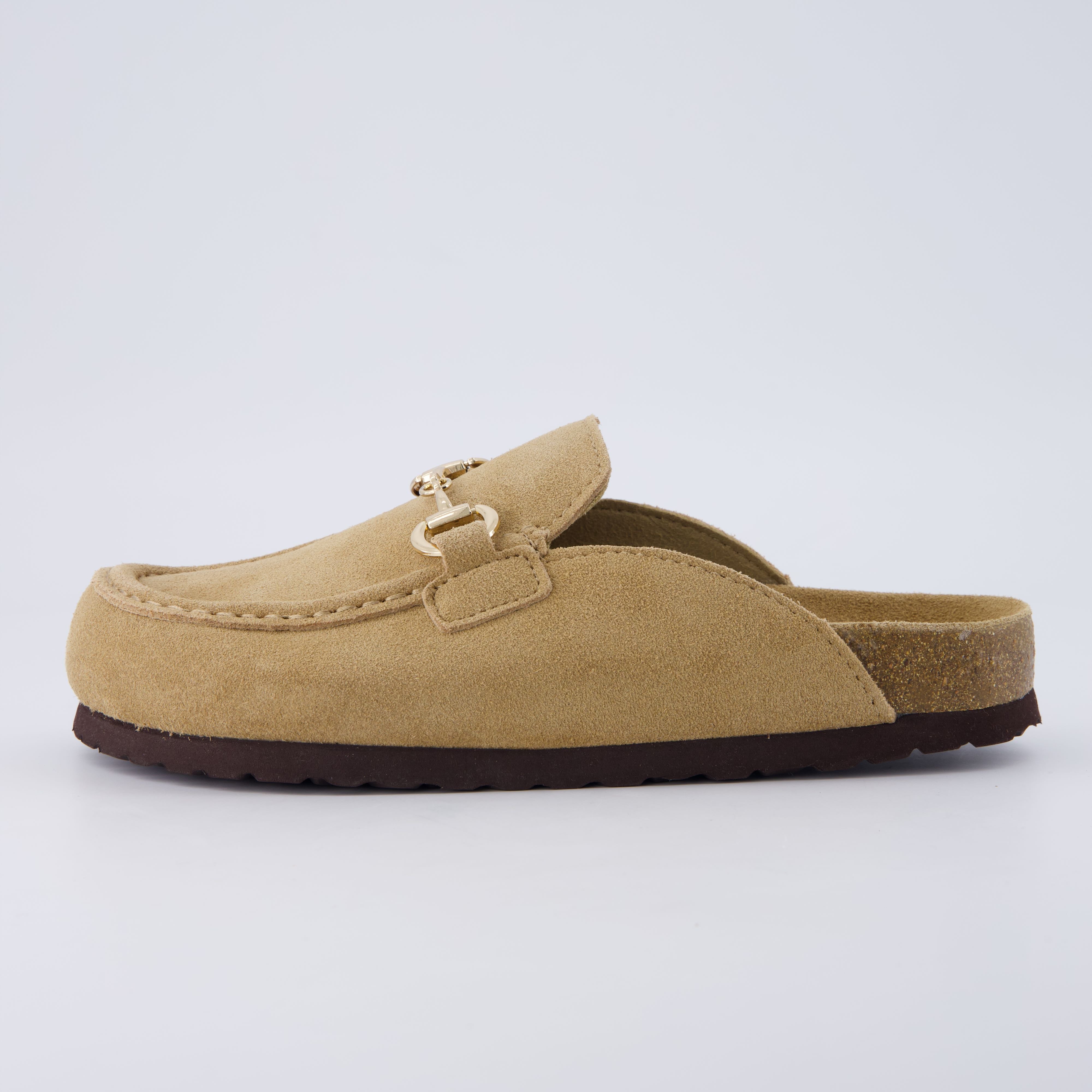 Cliff Suede Clog Mules Sand