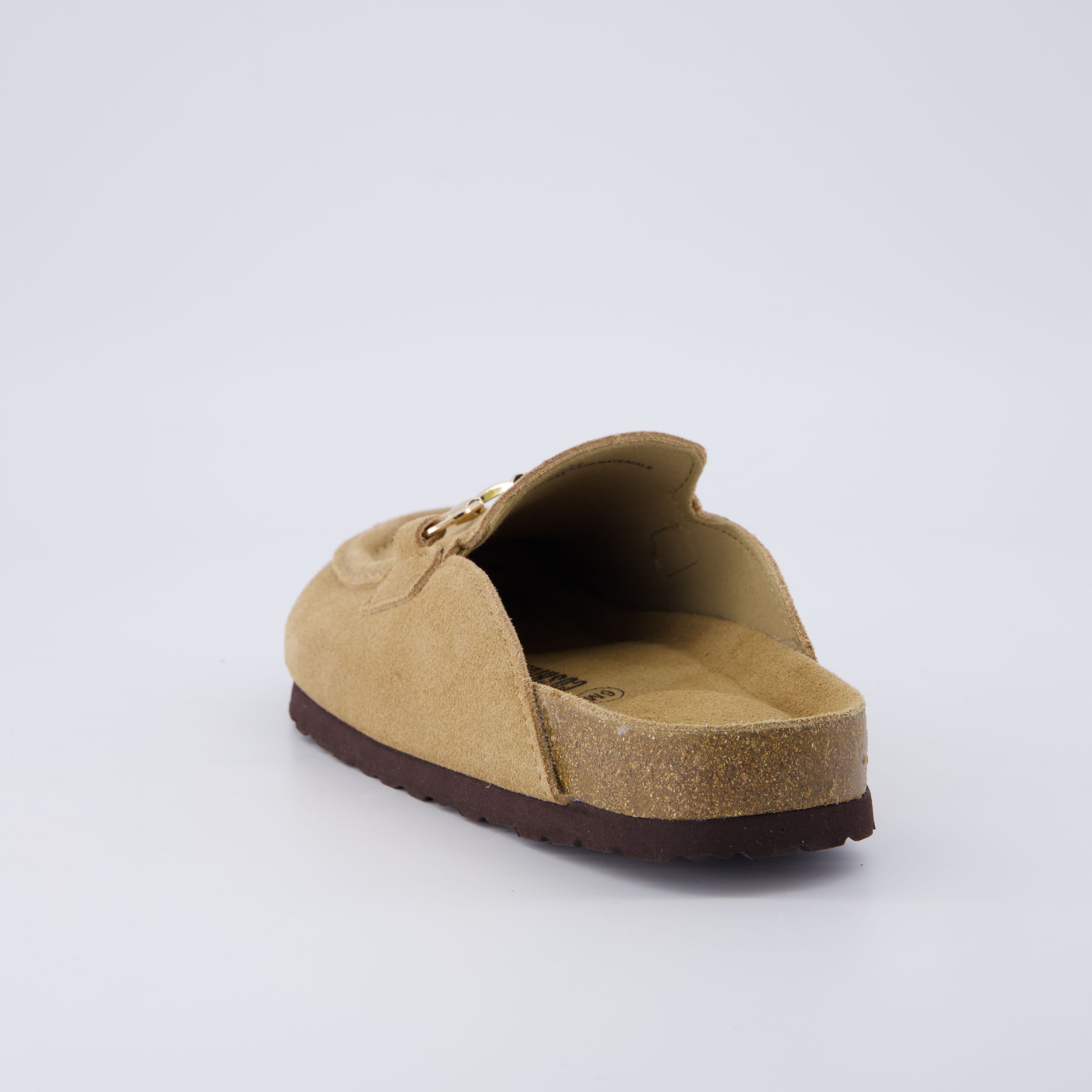 Cliff Suede Clog Mules Sand
