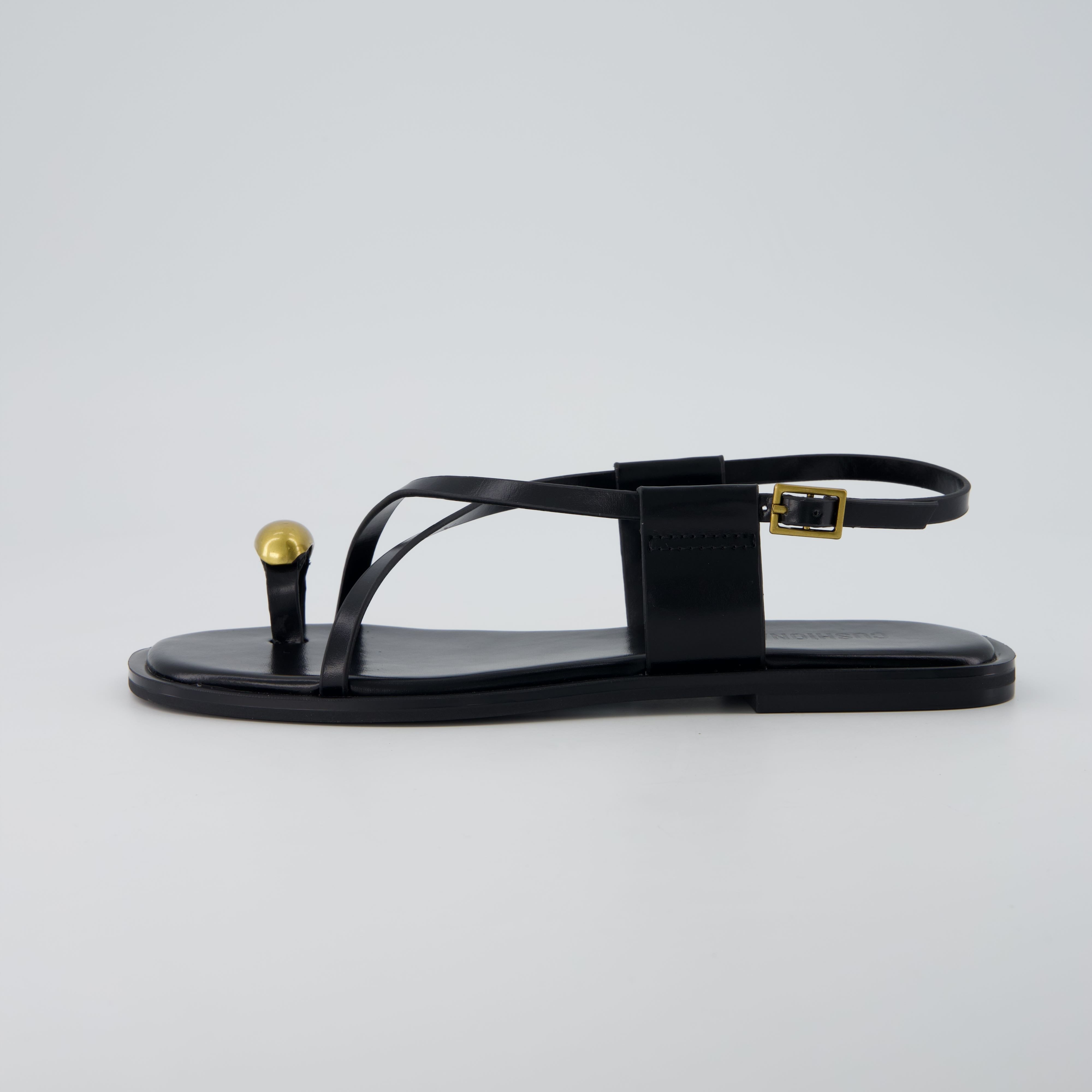 Corfu Flat Sandals BLACK
