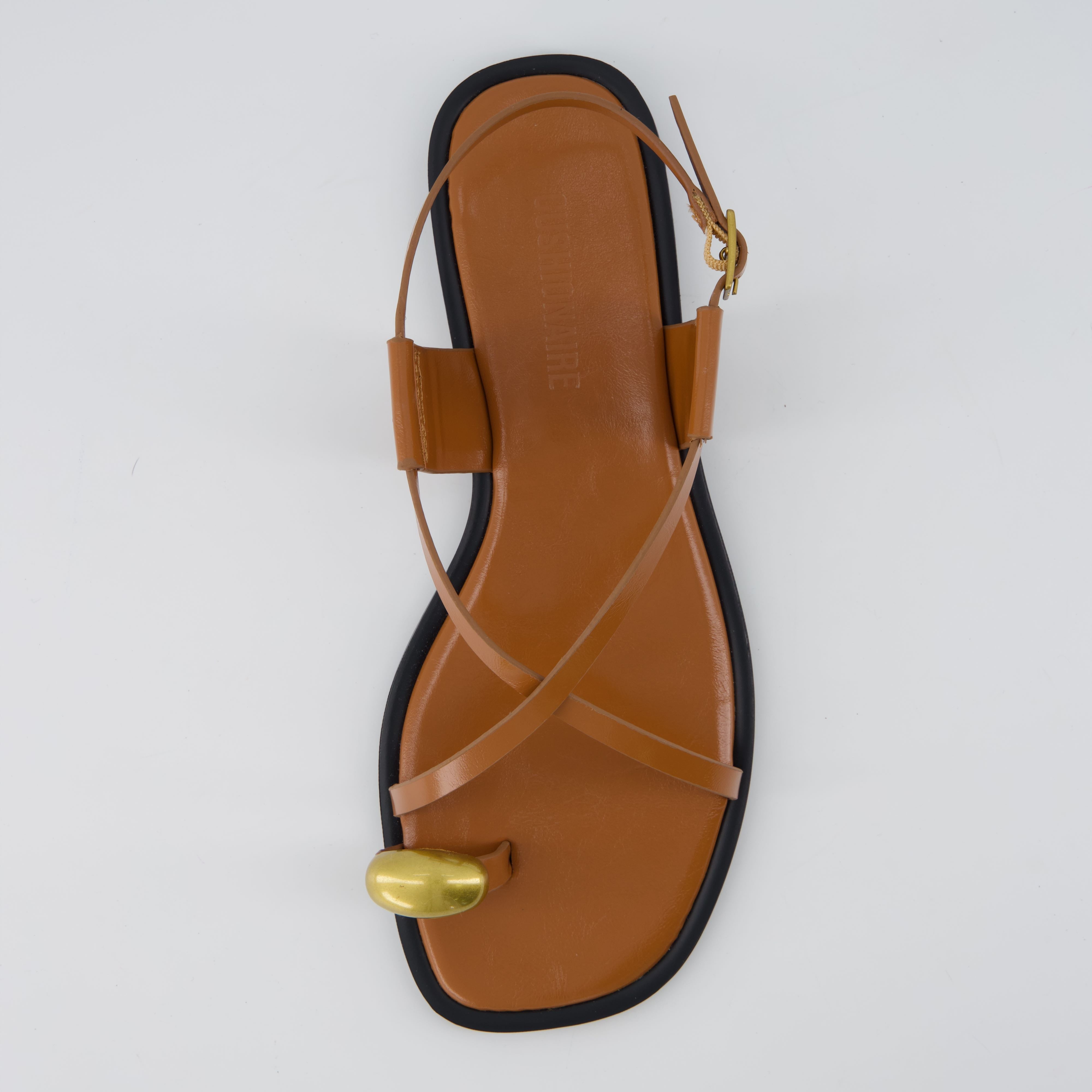 Corfu Flat Sandals COGNAC