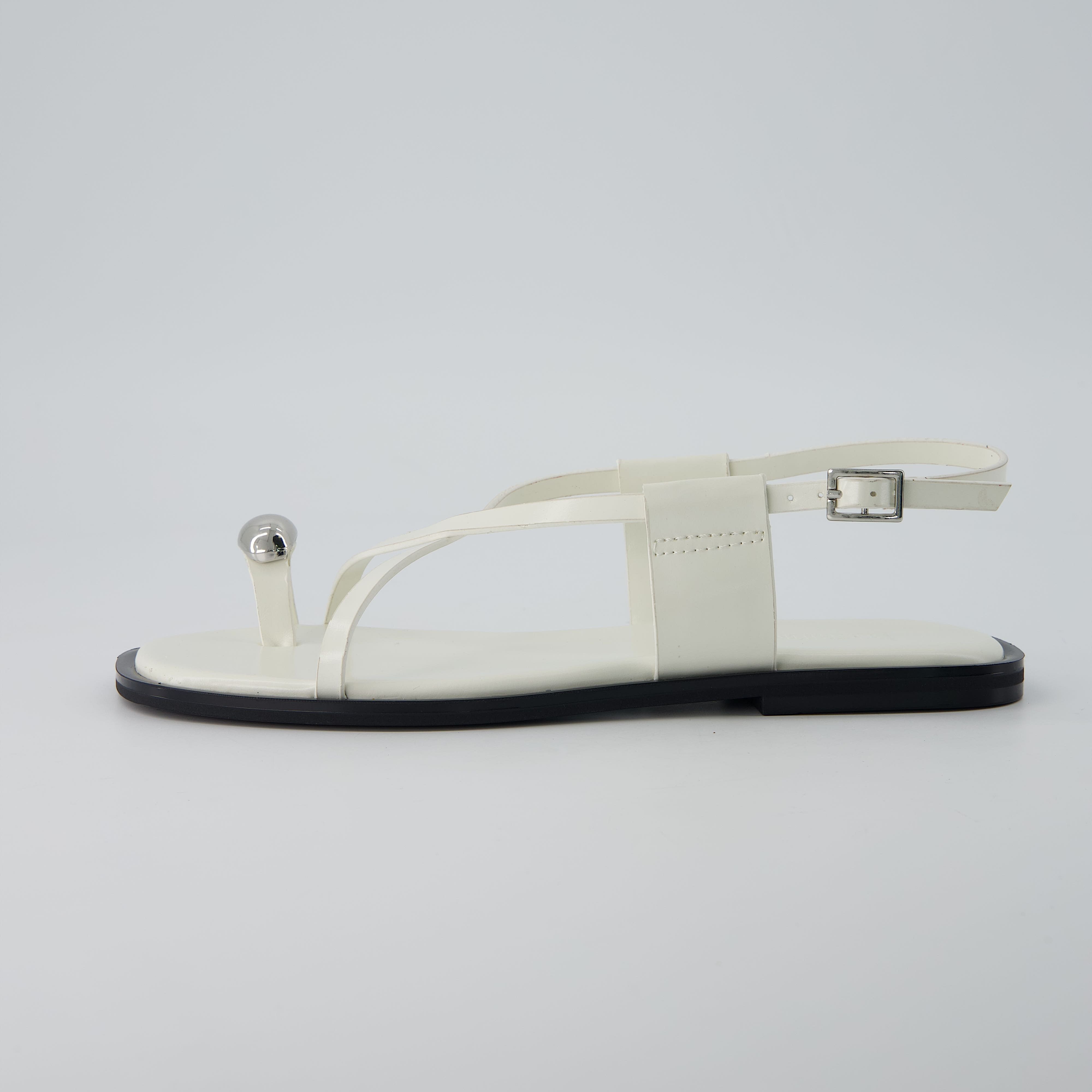 Corfu Flat Sandals WHITE