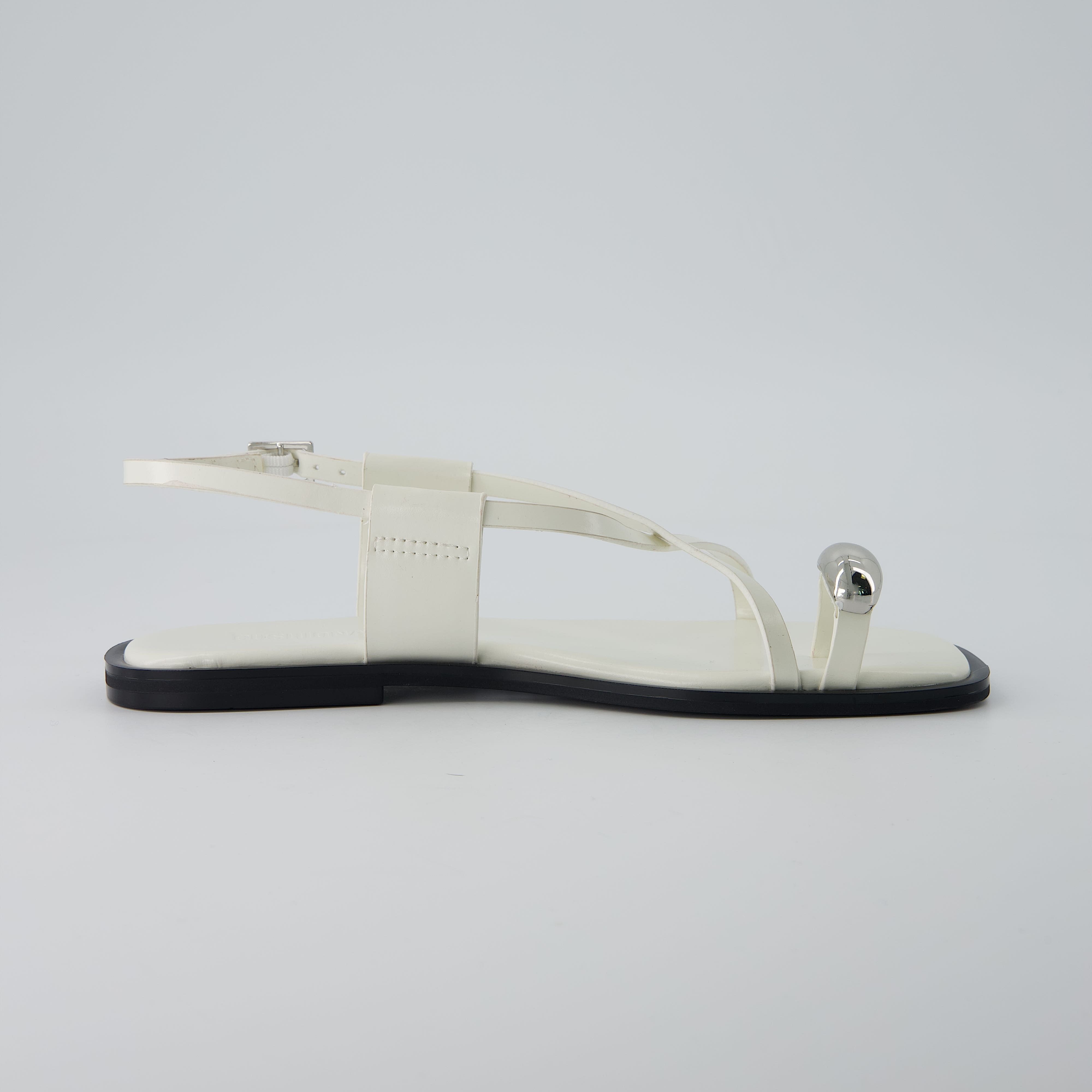 Corfu Flat Sandals WHITE