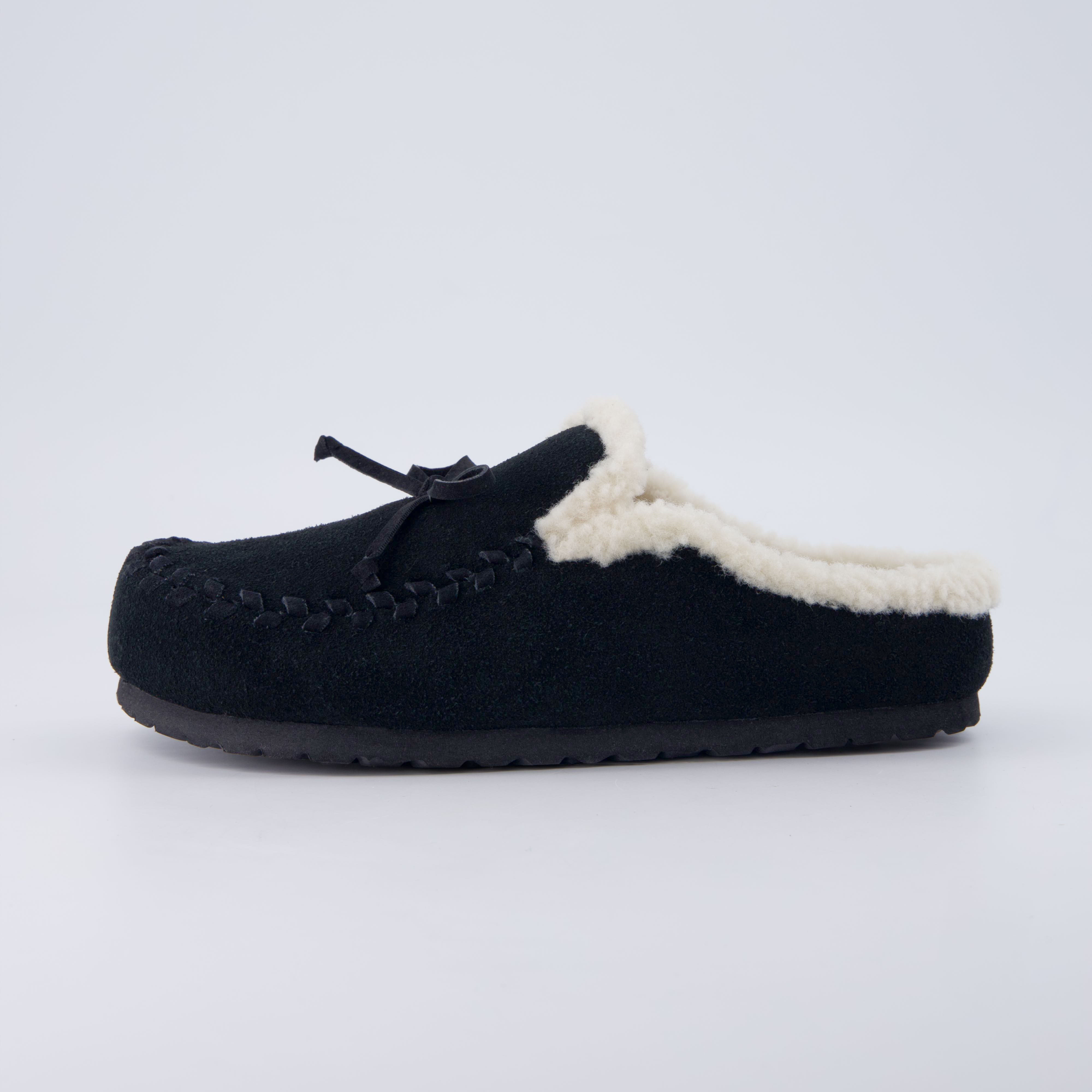 Creek Genuine Suede Slippers Black