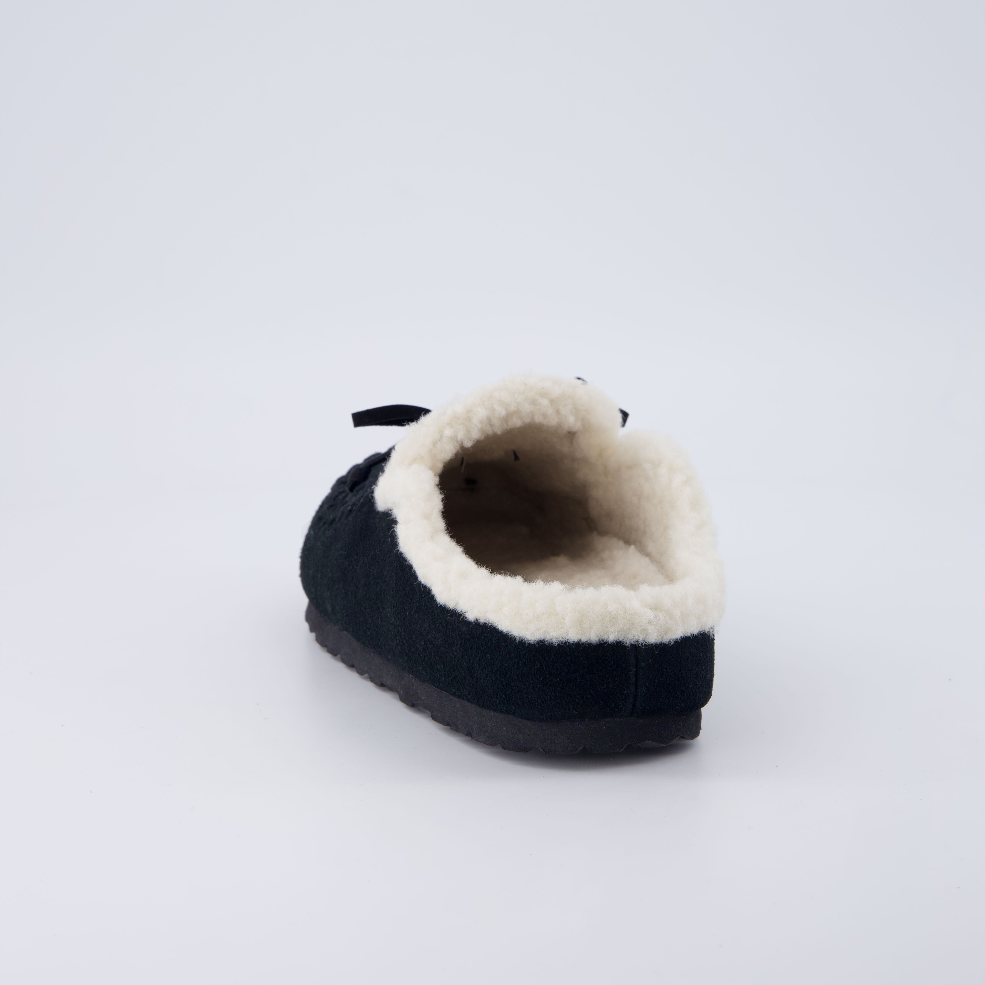 Creek Genuine Suede Slippers Black