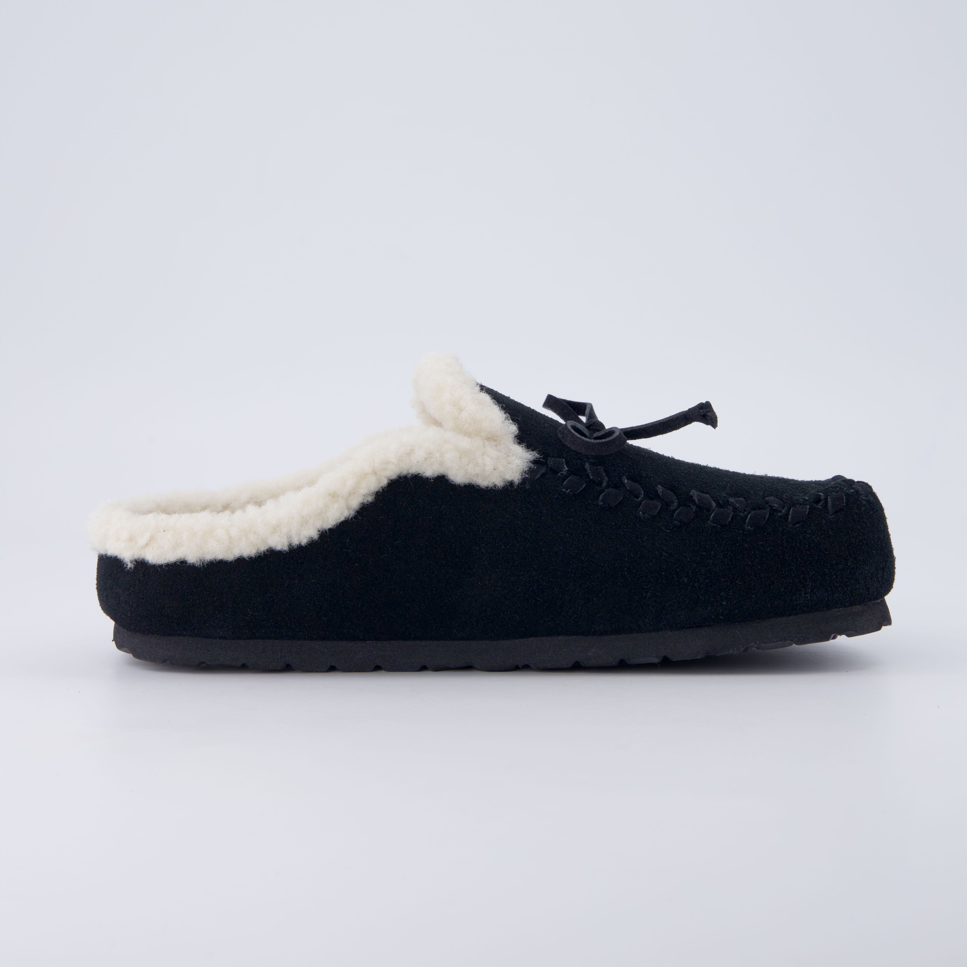 Creek Genuine Suede Slippers Black