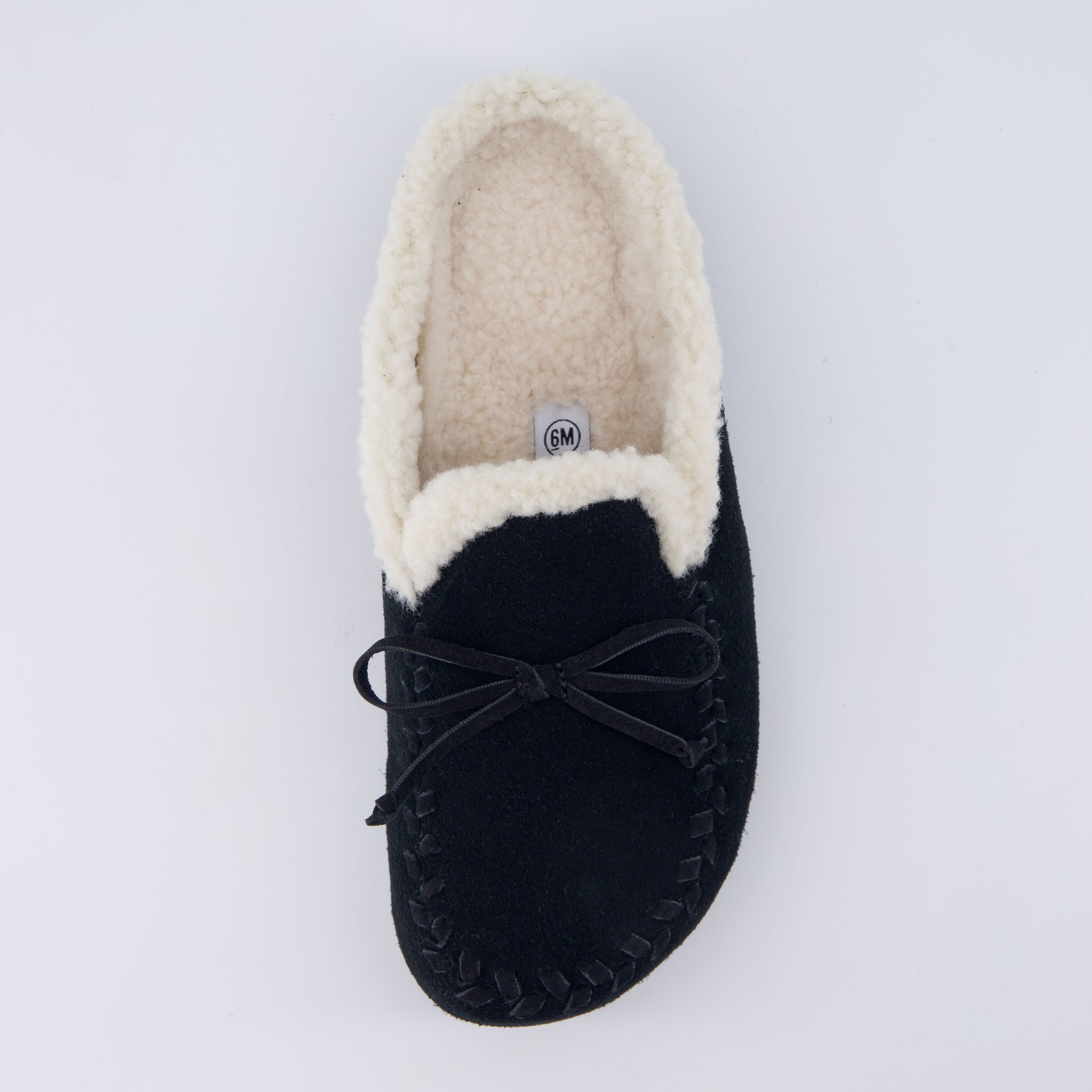 Creek Genuine Suede Slippers Black