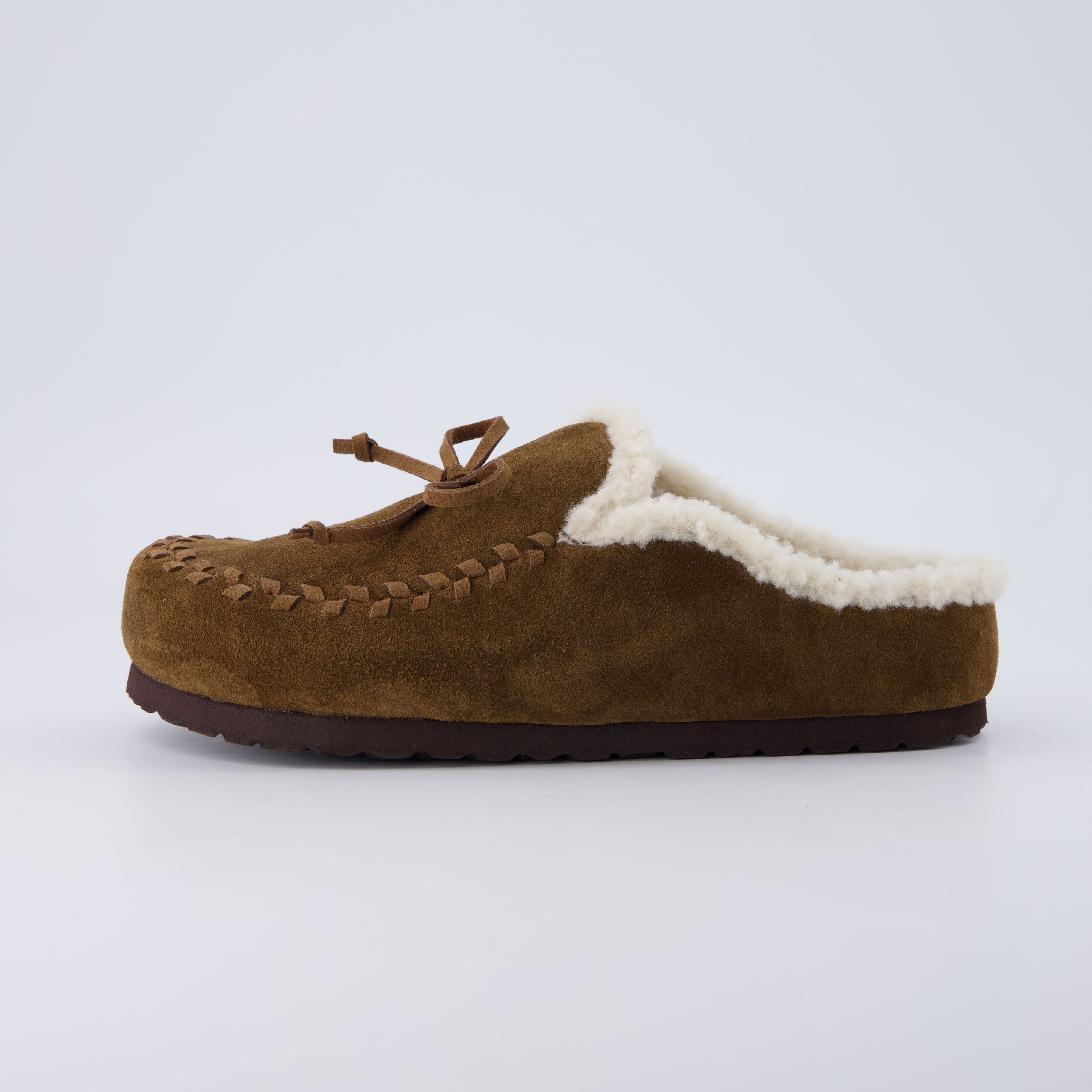 Creek Genuine Suede Slippers Brown