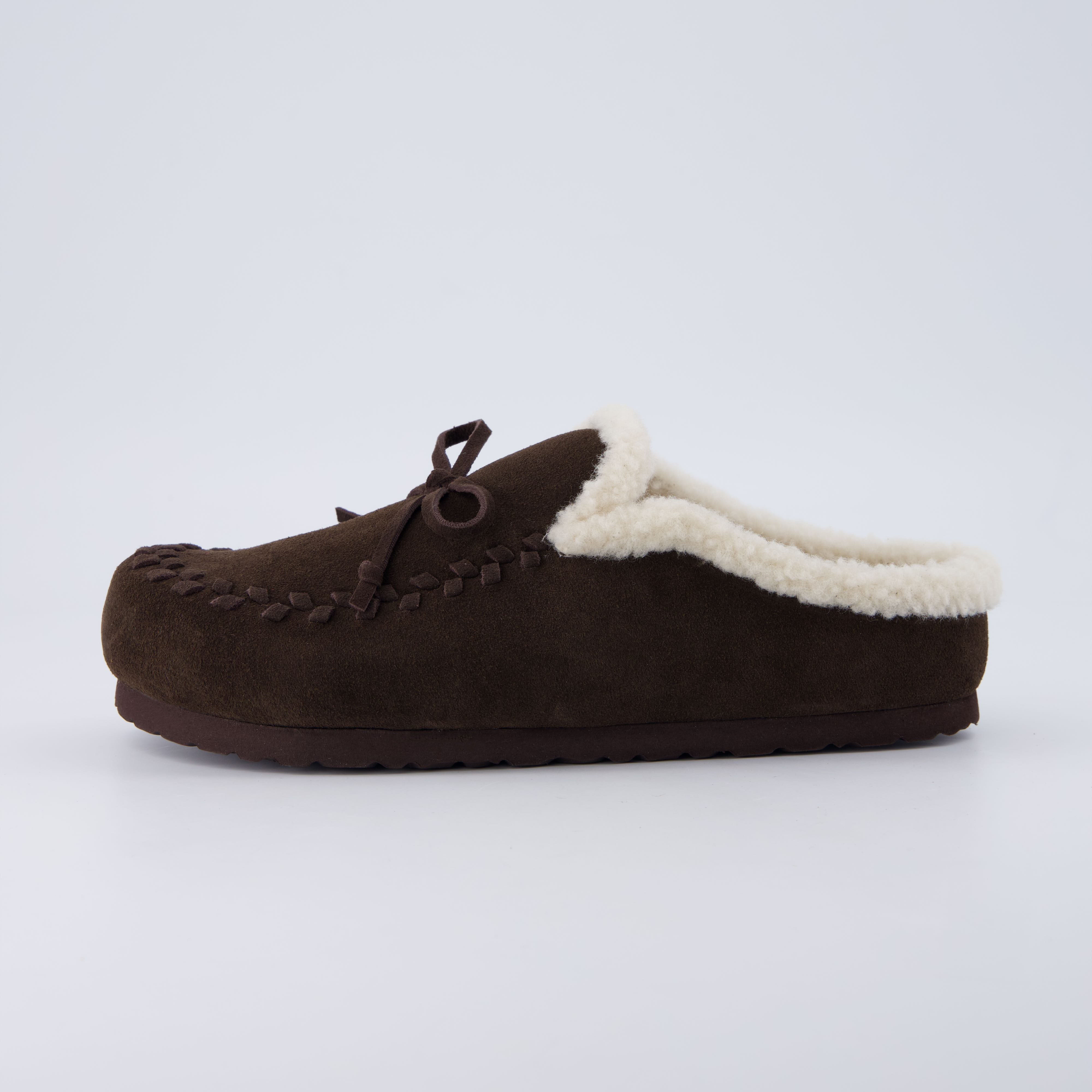 Creek Genuine Suede Slippers Chocolate