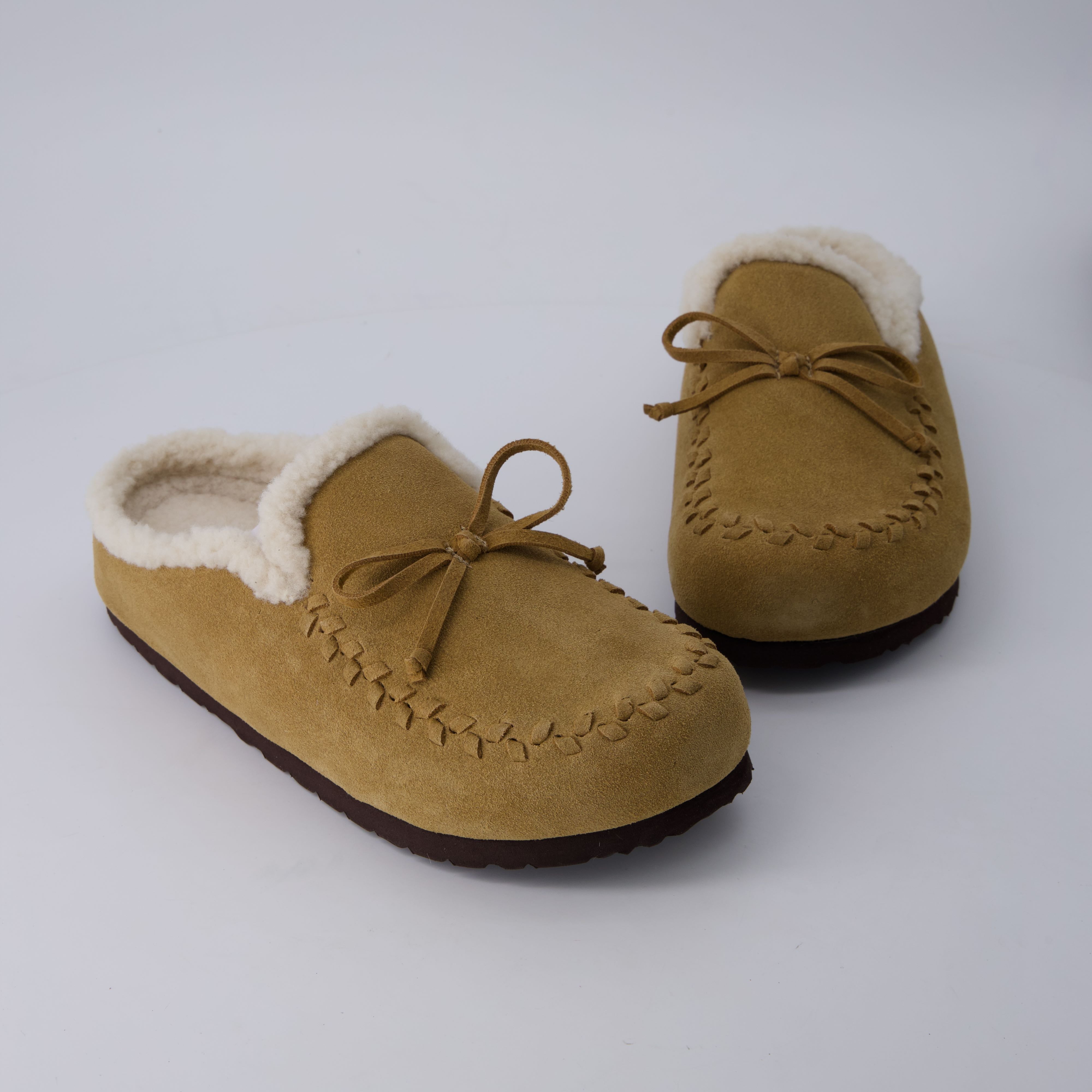Creek Genuine Suede Slippers Sand
