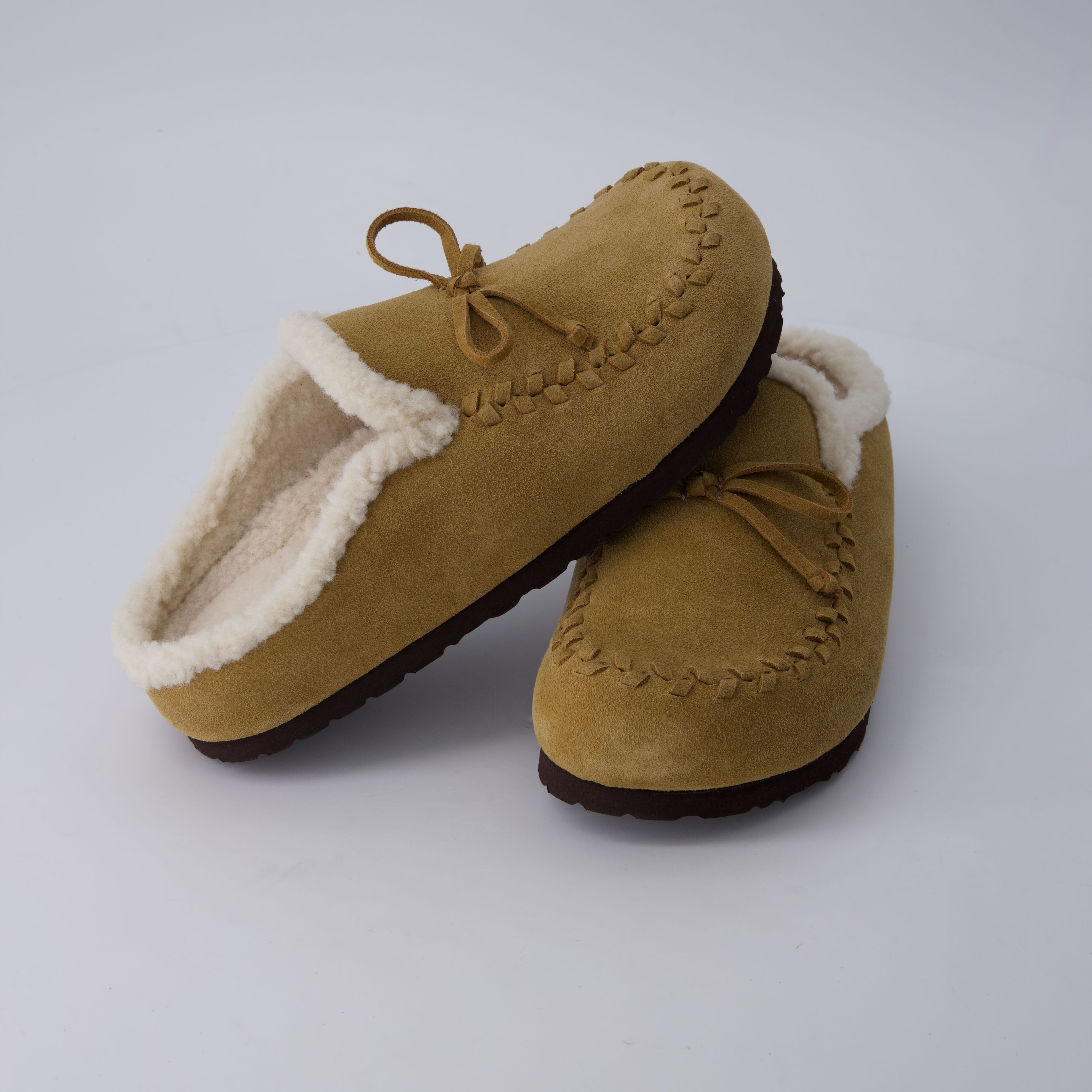 Creek Genuine Suede Slippers Sand