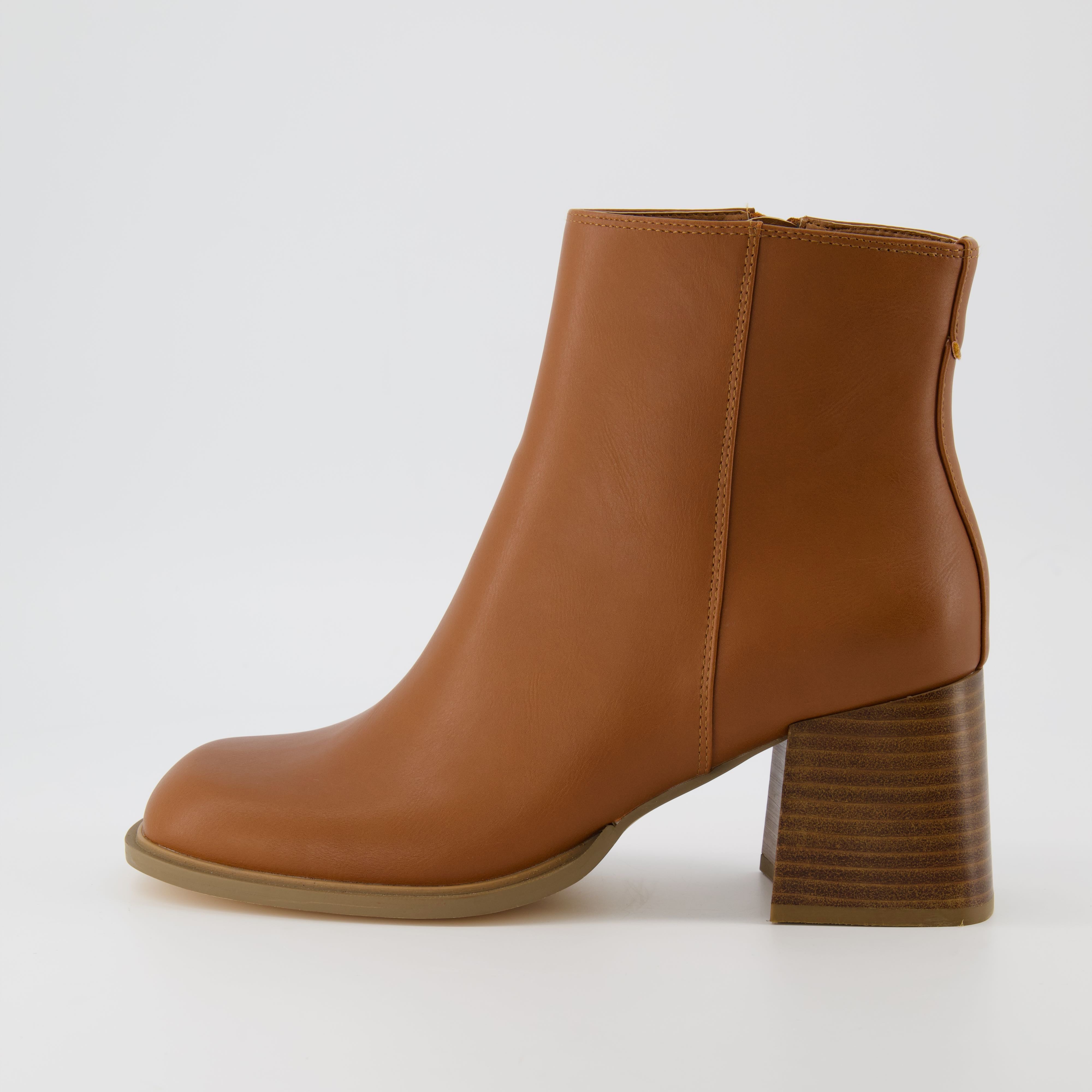 Dante Block Heel Dress Boot Cognac
