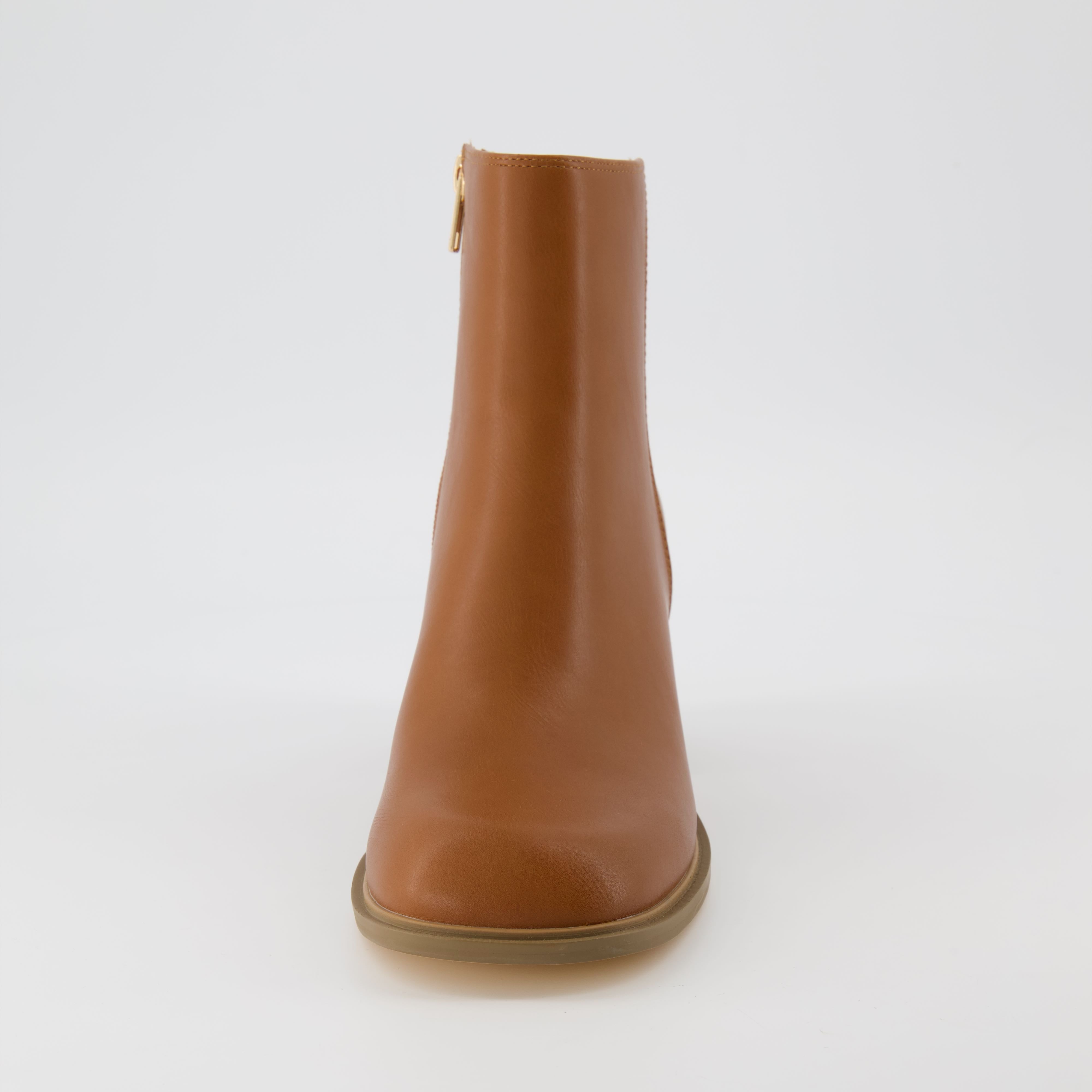 Dante Block Heel Dress Boot Cognac