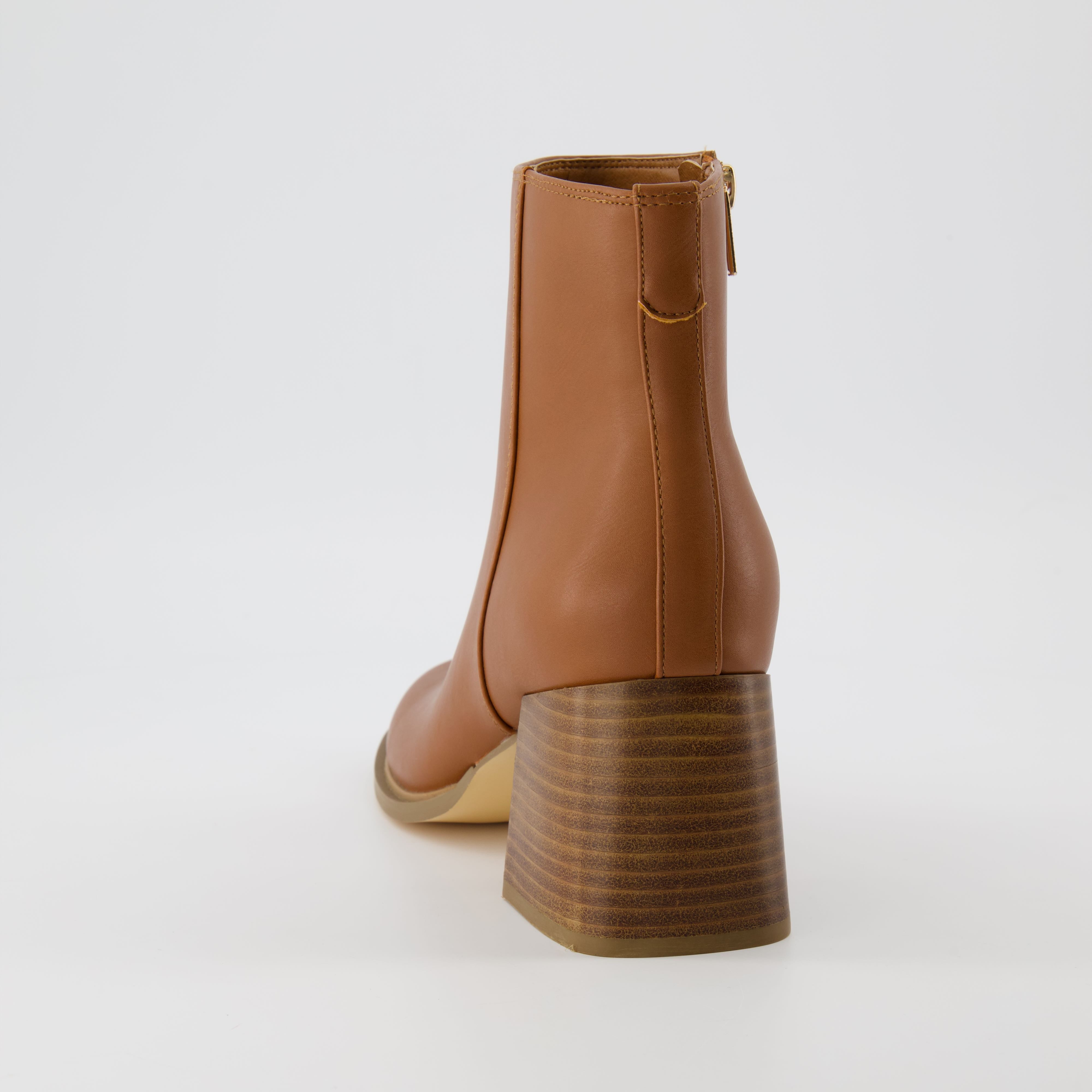 Dante Block Heel Dress Boot Cognac