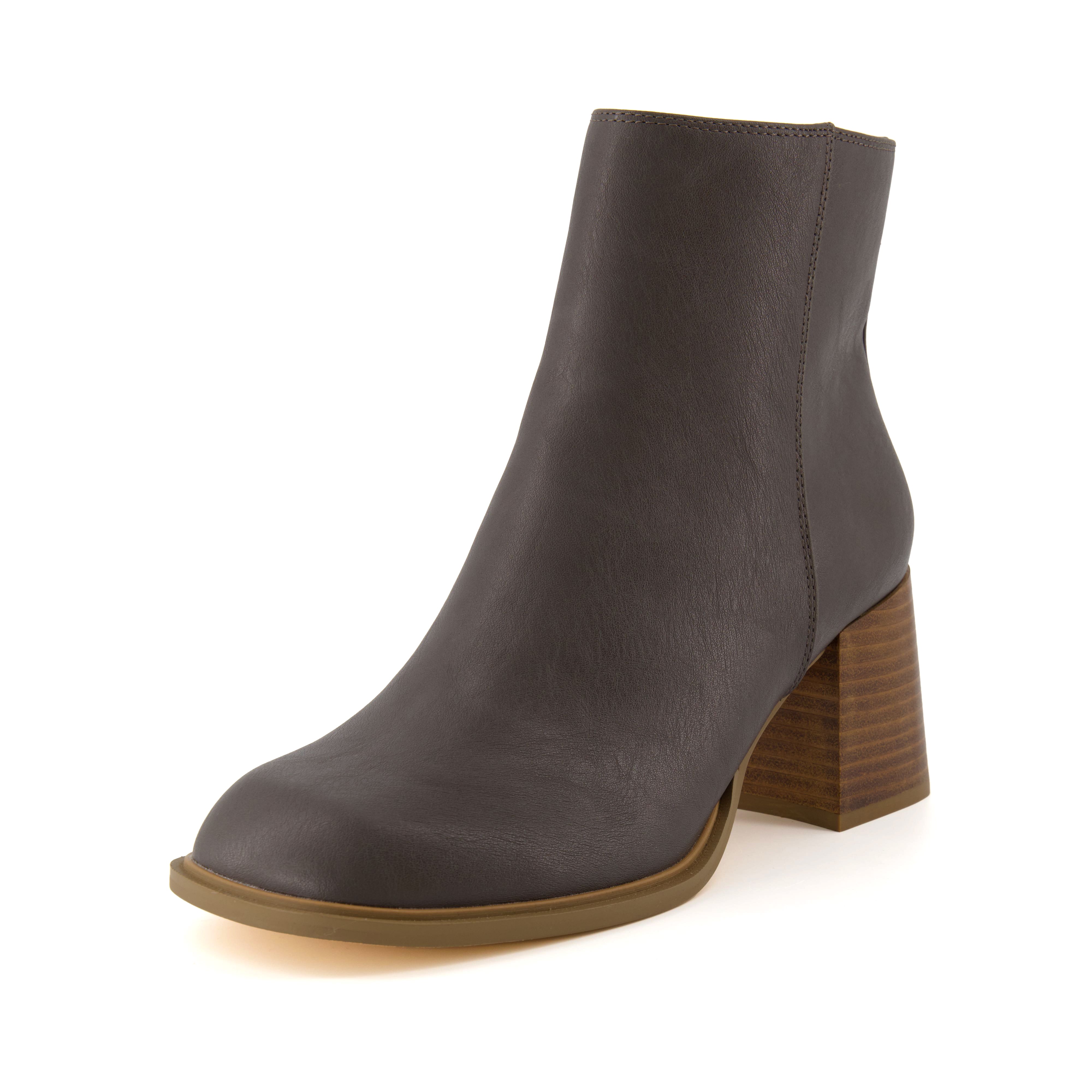 Dante Block Heel Dress Boot Dark Gray