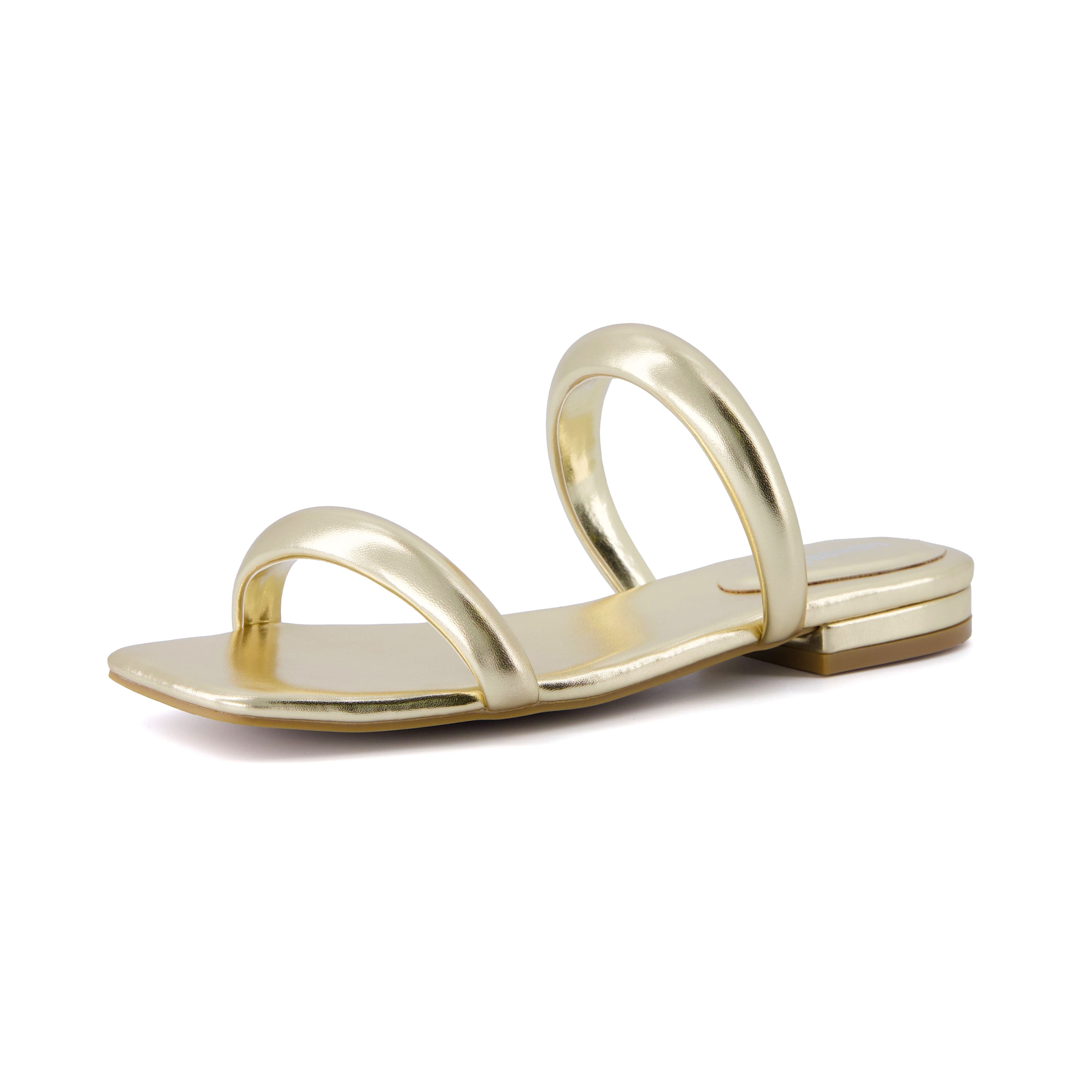 Dazzle Two Band Slide Sandal Gold