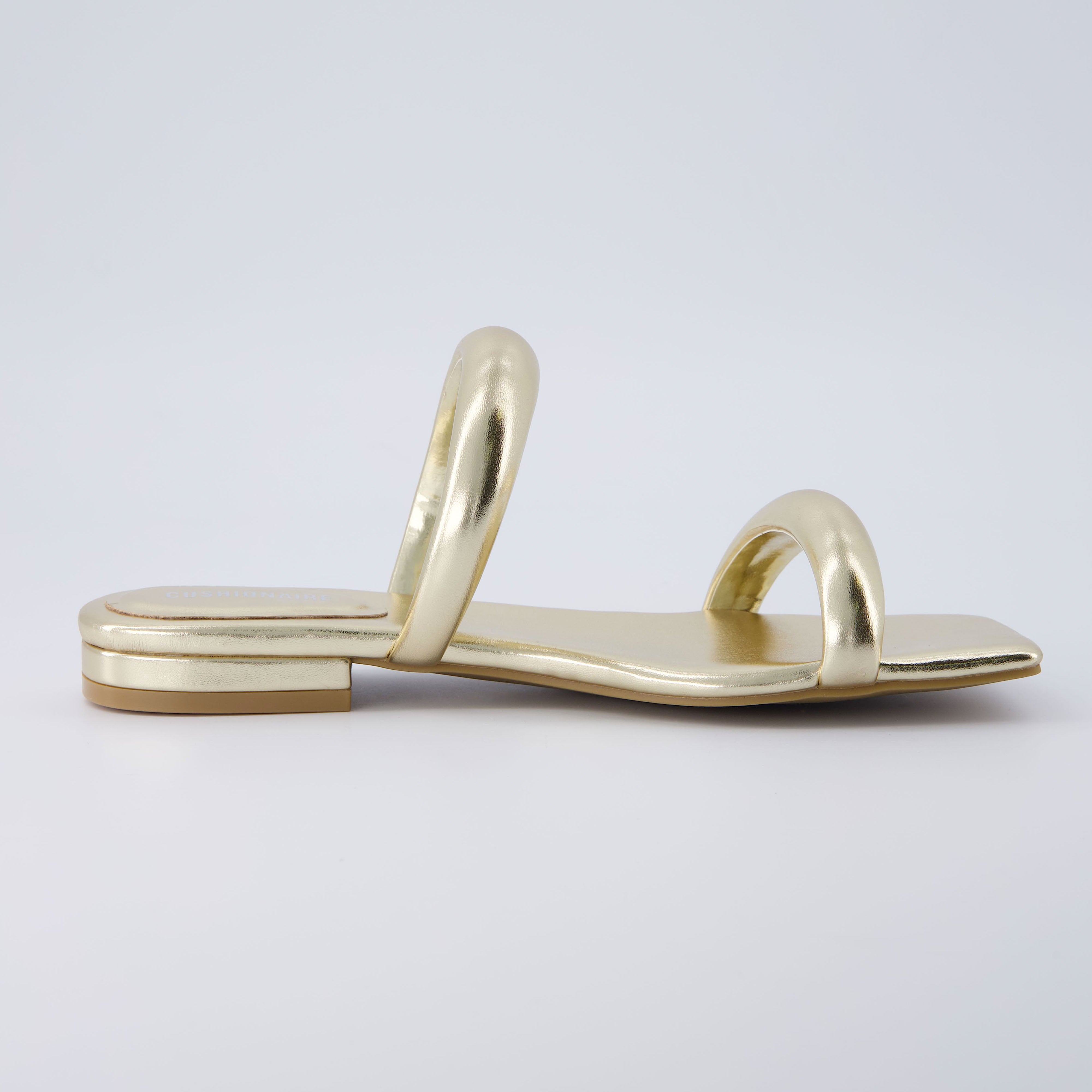 Dazzle Two Band Slide Sandal Gold