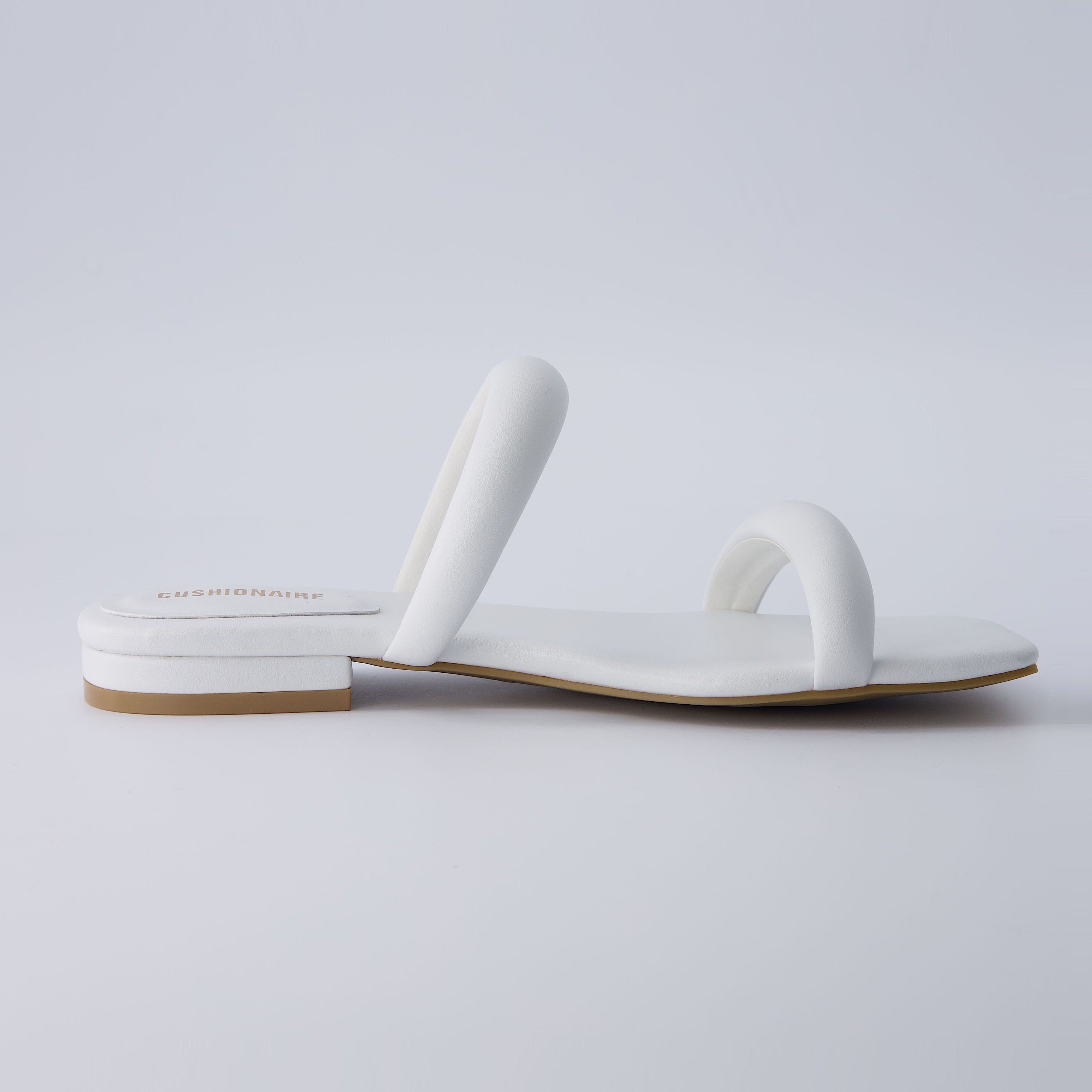 Dazzle Two Band Slide Sandal White