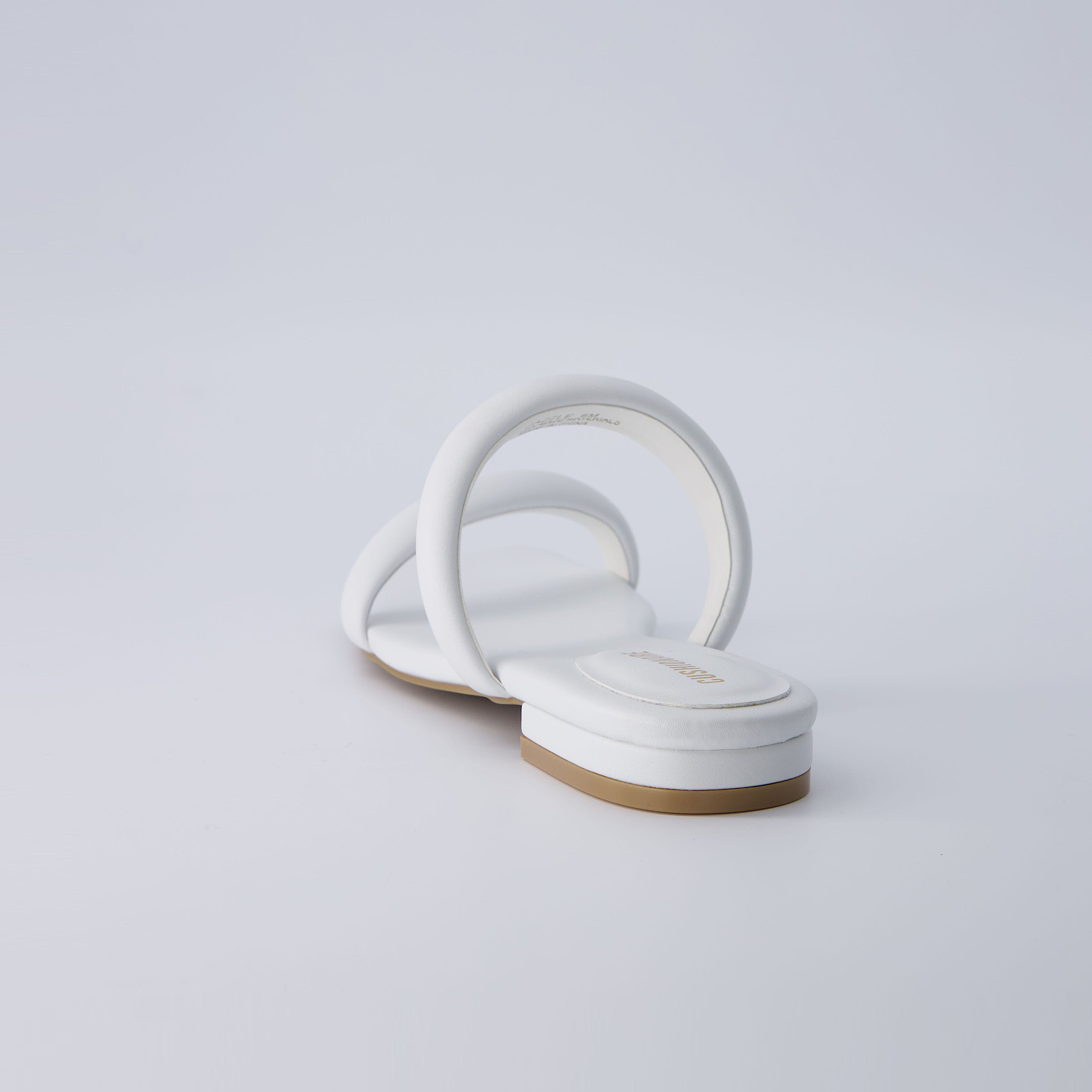 Dazzle Two Band Slide Sandal White