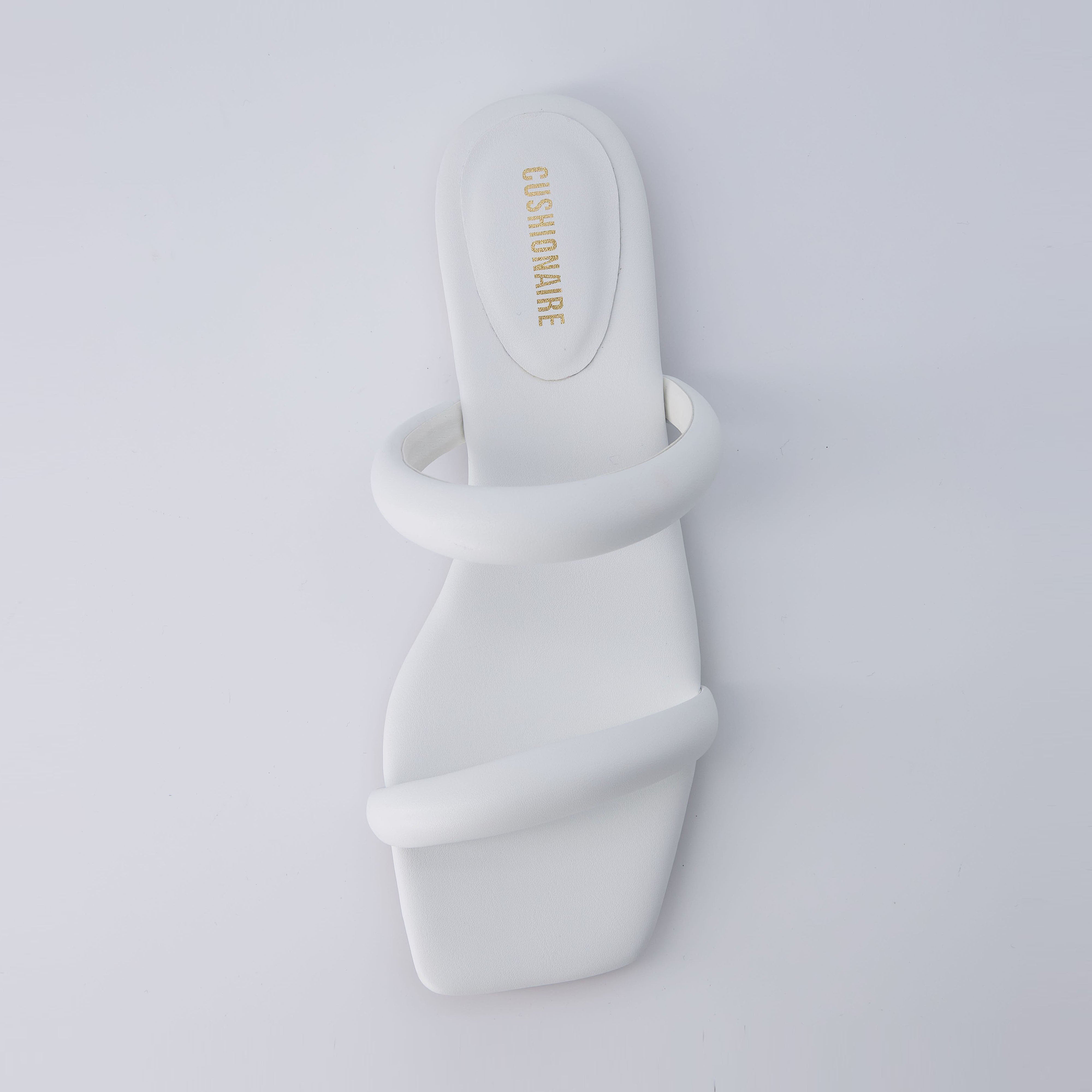 Dazzle Two Band Slide Sandal White