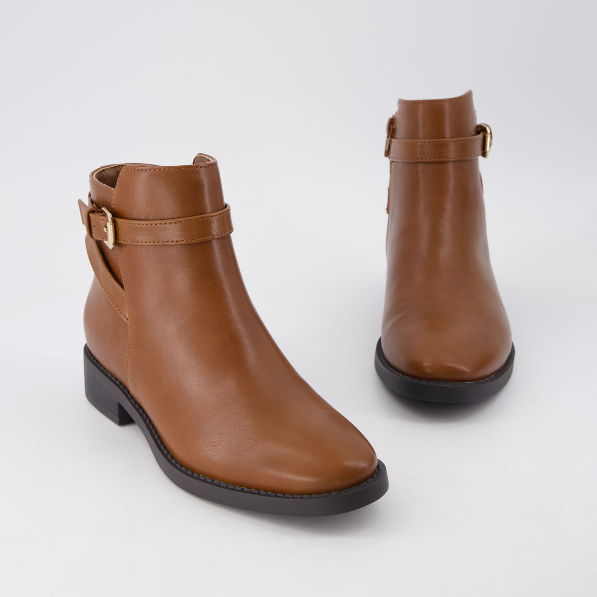 Ean Short Ankle Boots Cognac Medium