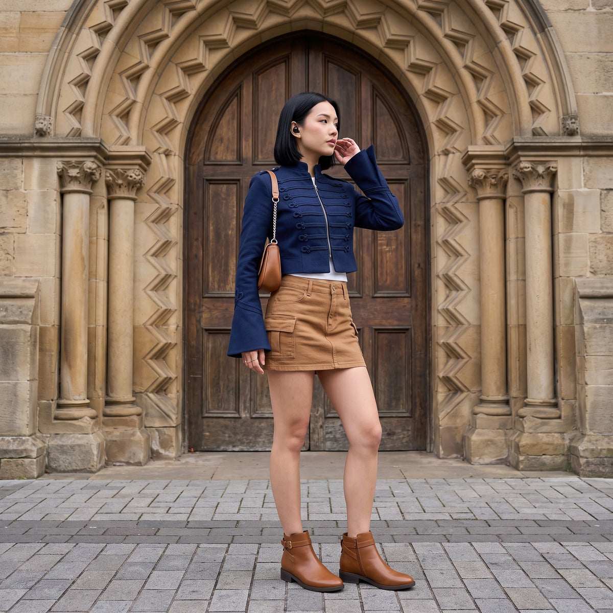 Ean Short Ankle Boots Cognac Medium