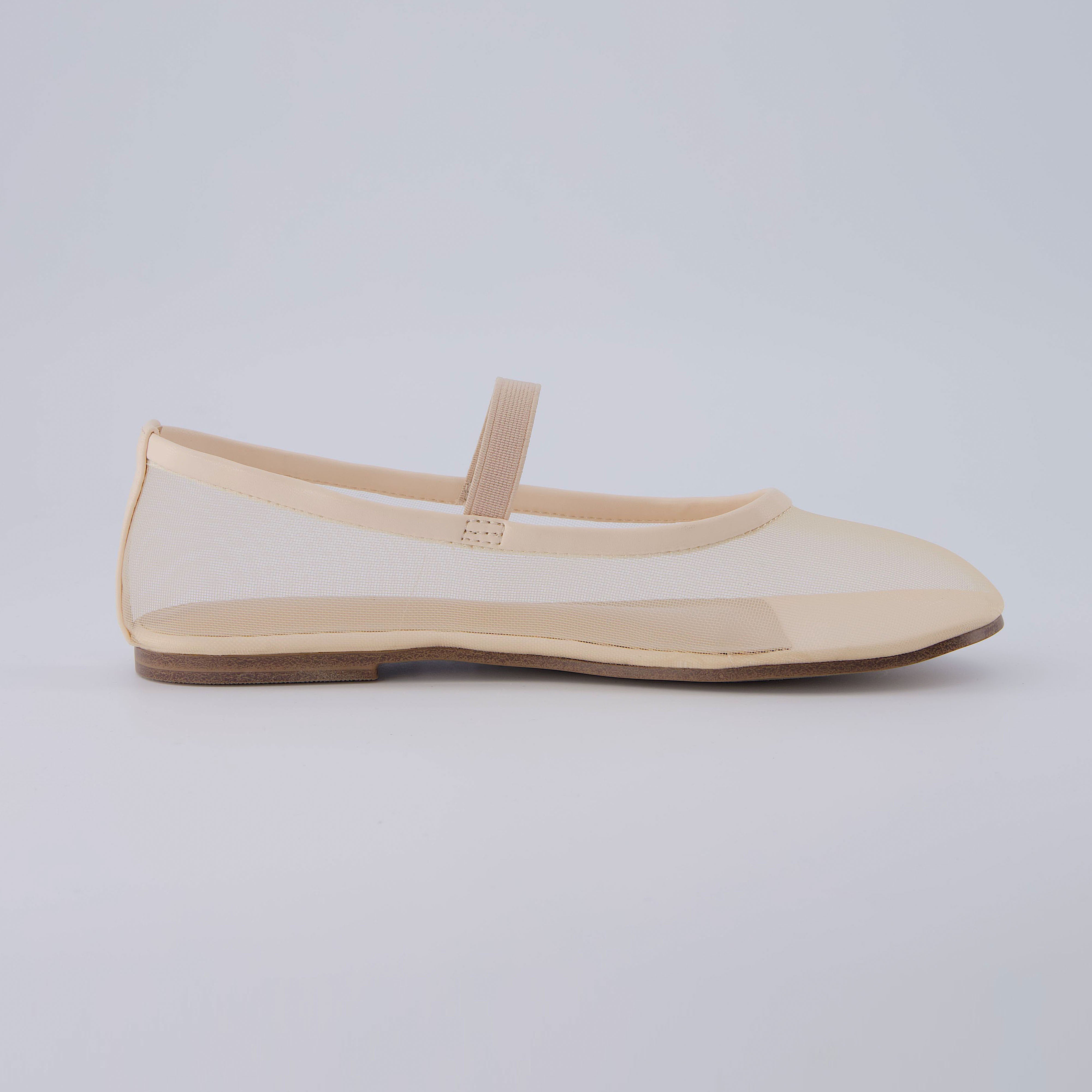 Echo Mesh Bow Flat Nude