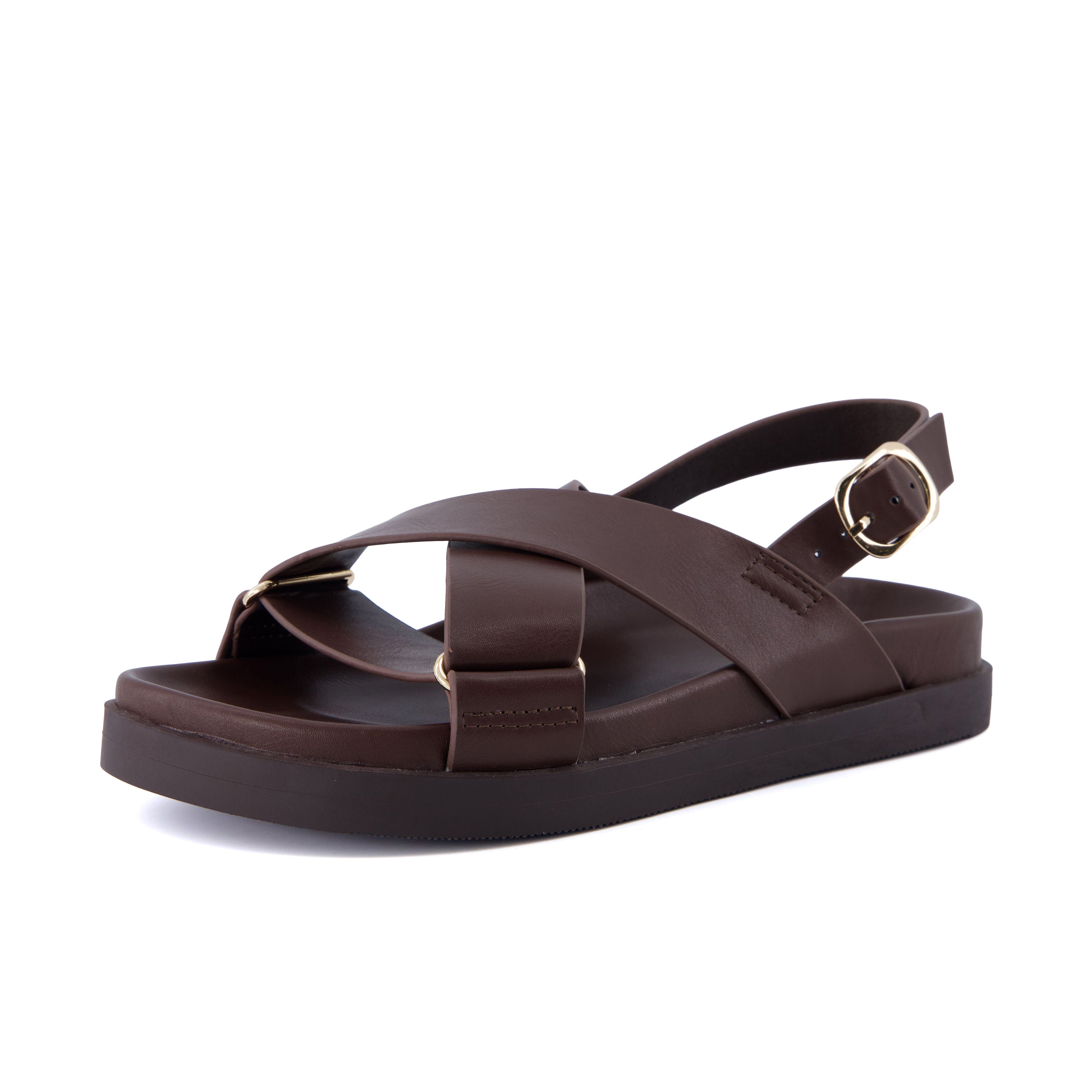 Eden Footbed Sandals Chocolate Medium
