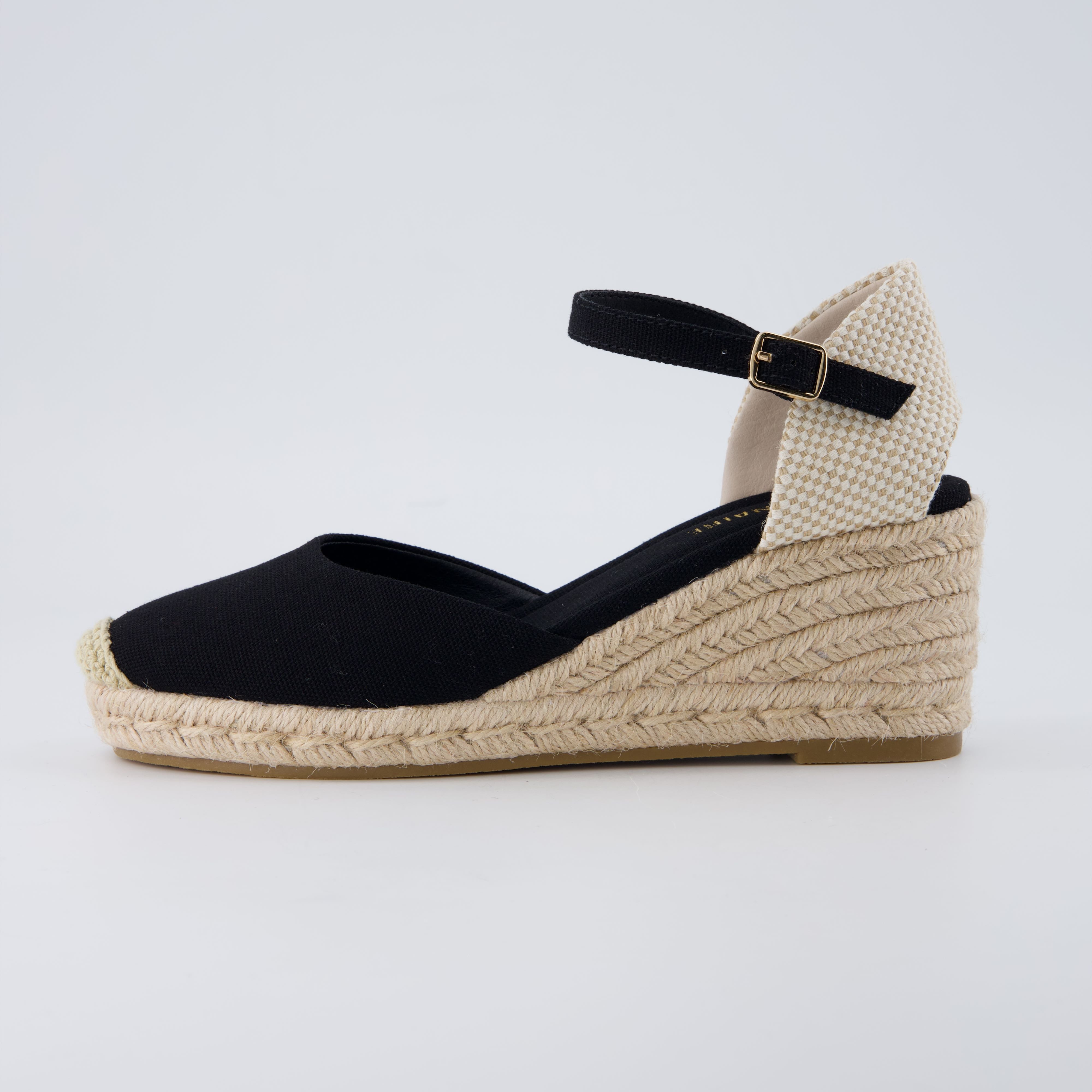 Elche Wedge Sandals Black