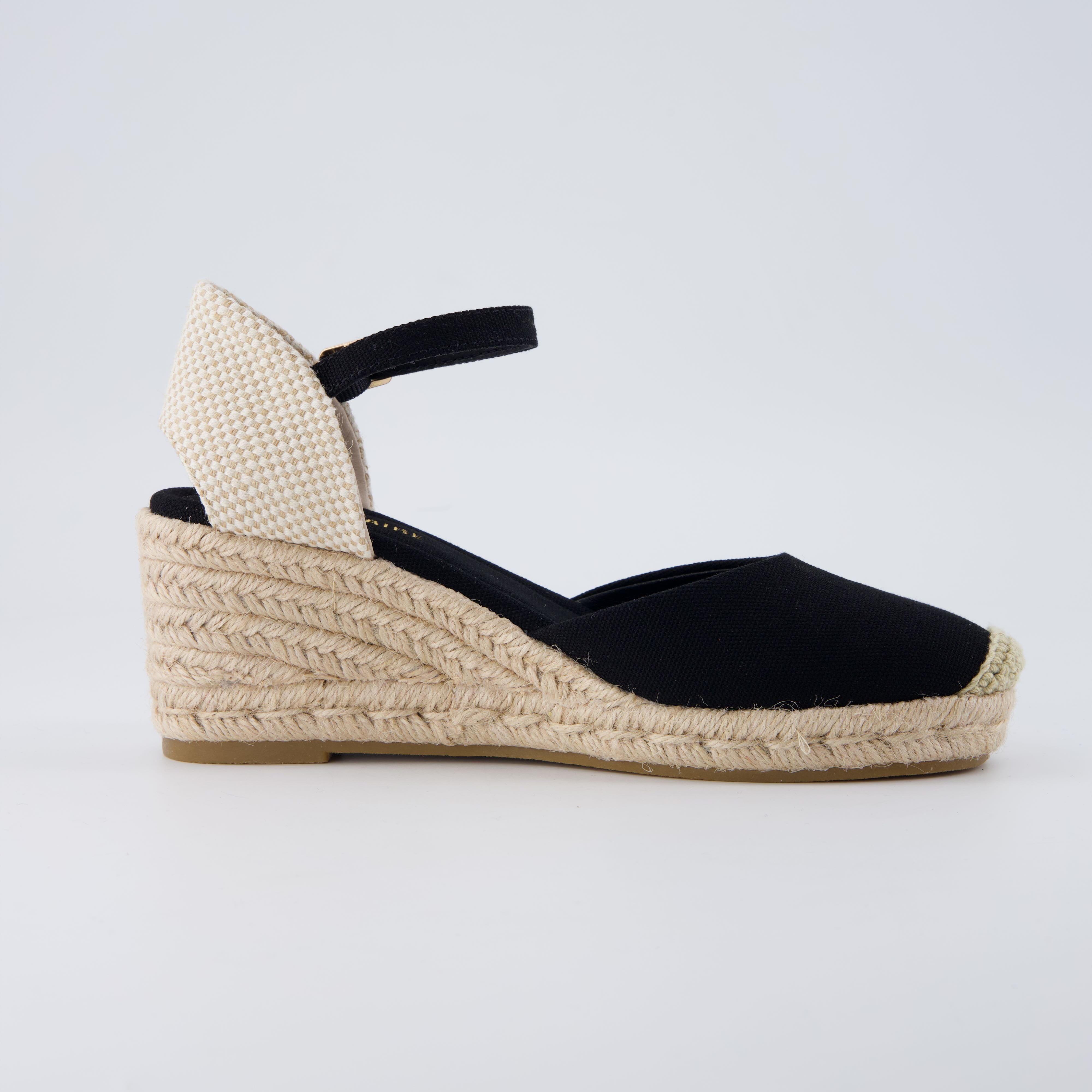 Elche Wedge Sandals Black
