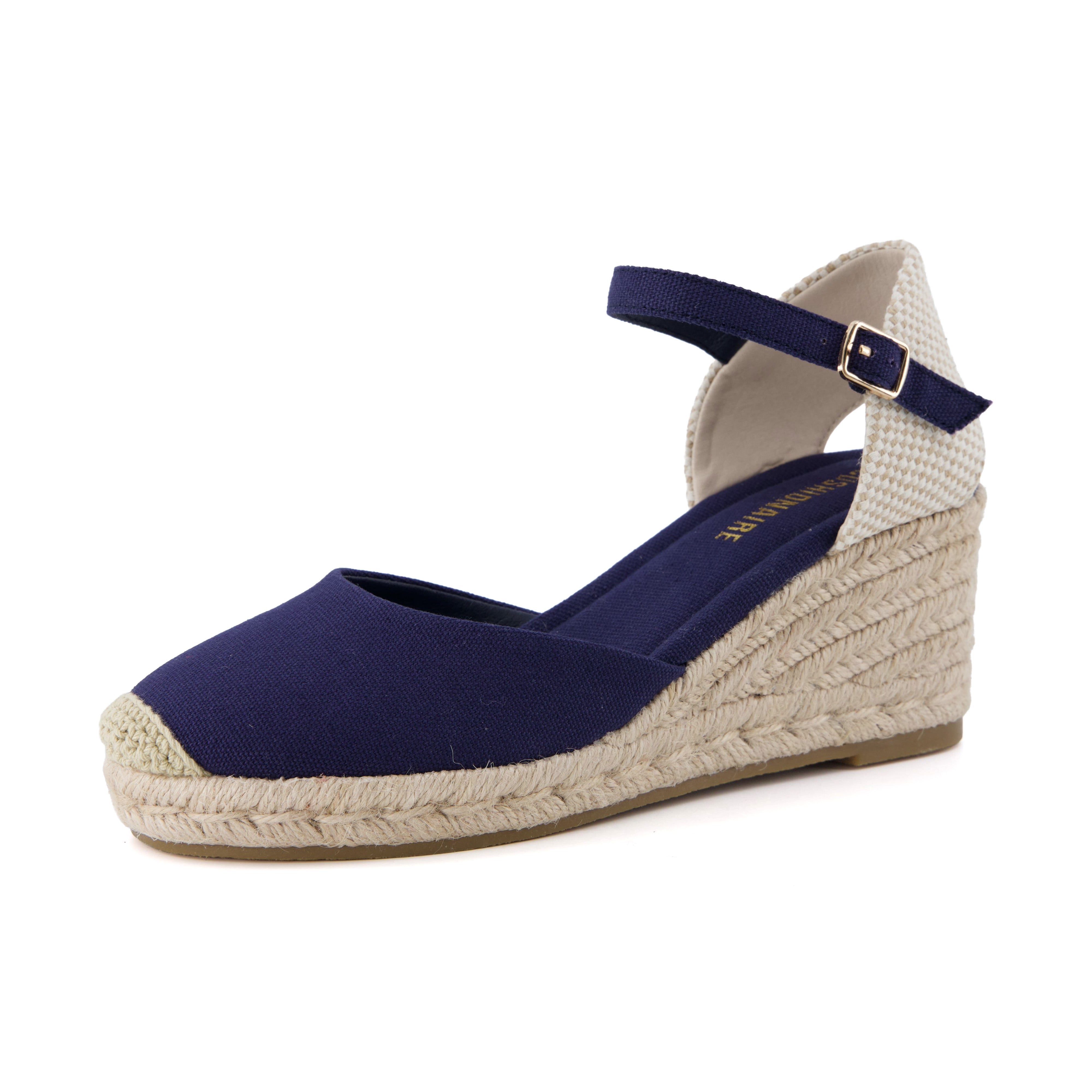 Elche Wedge Sandals Navy