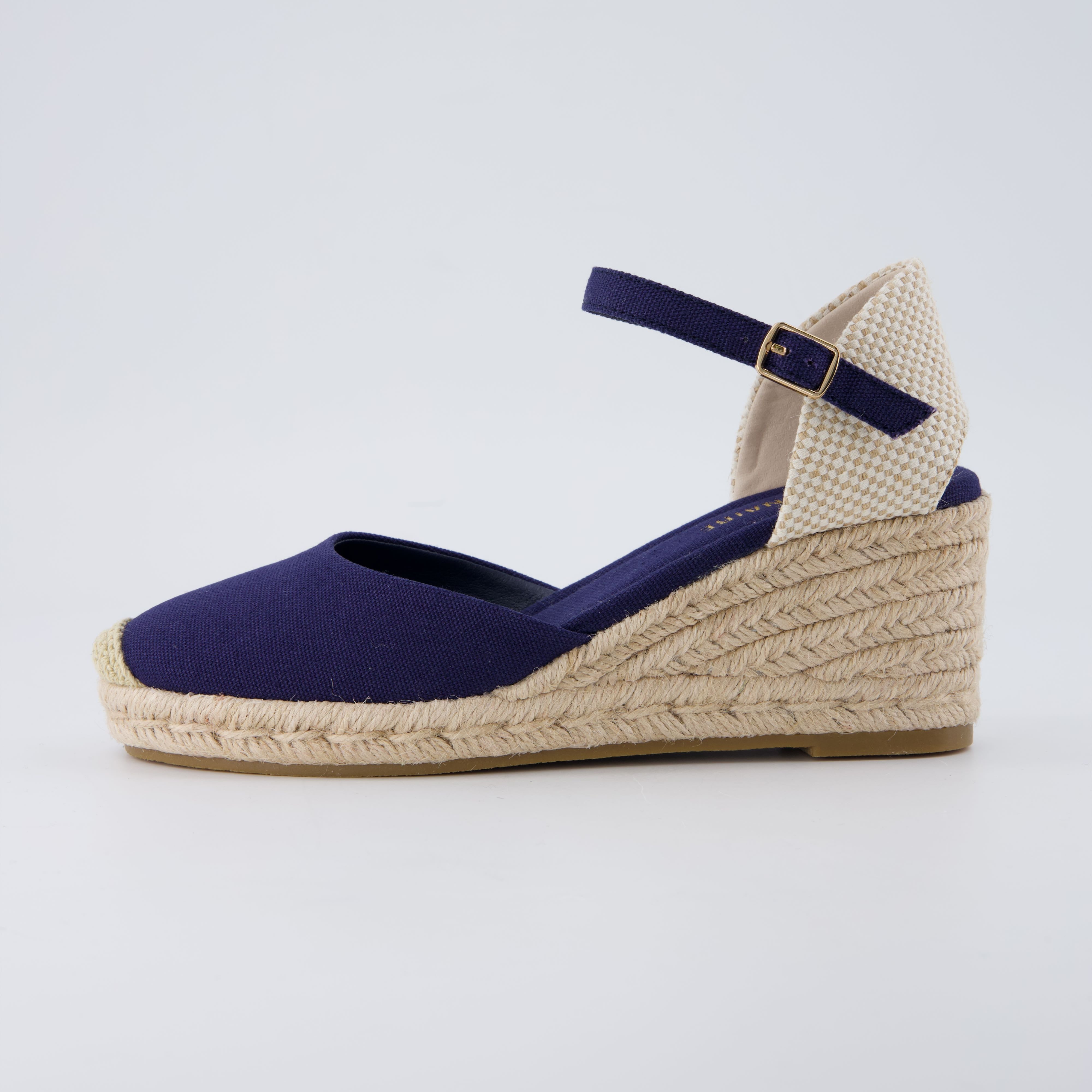 Elche Wedge Sandals Navy