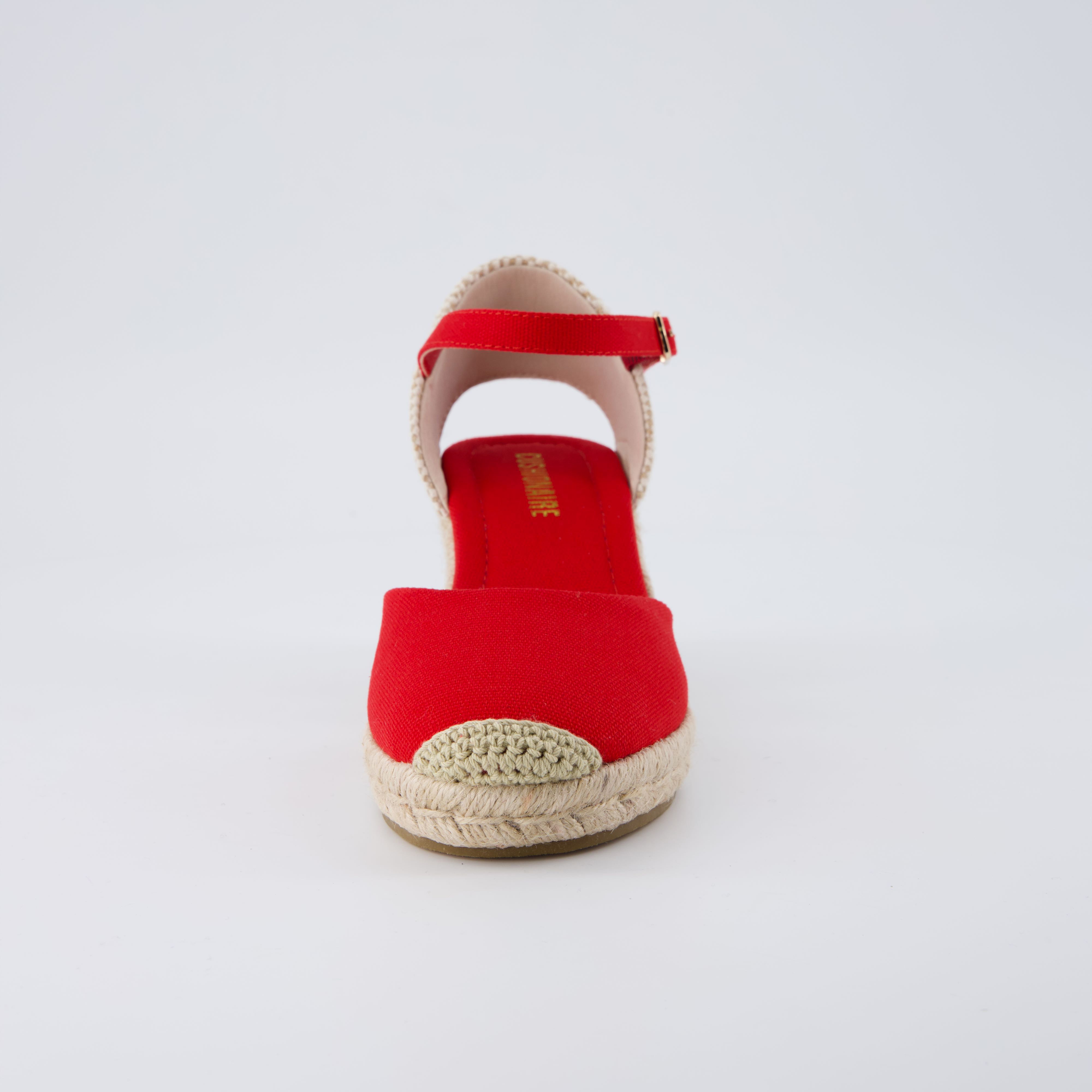 Elche Wedge Sandals Red