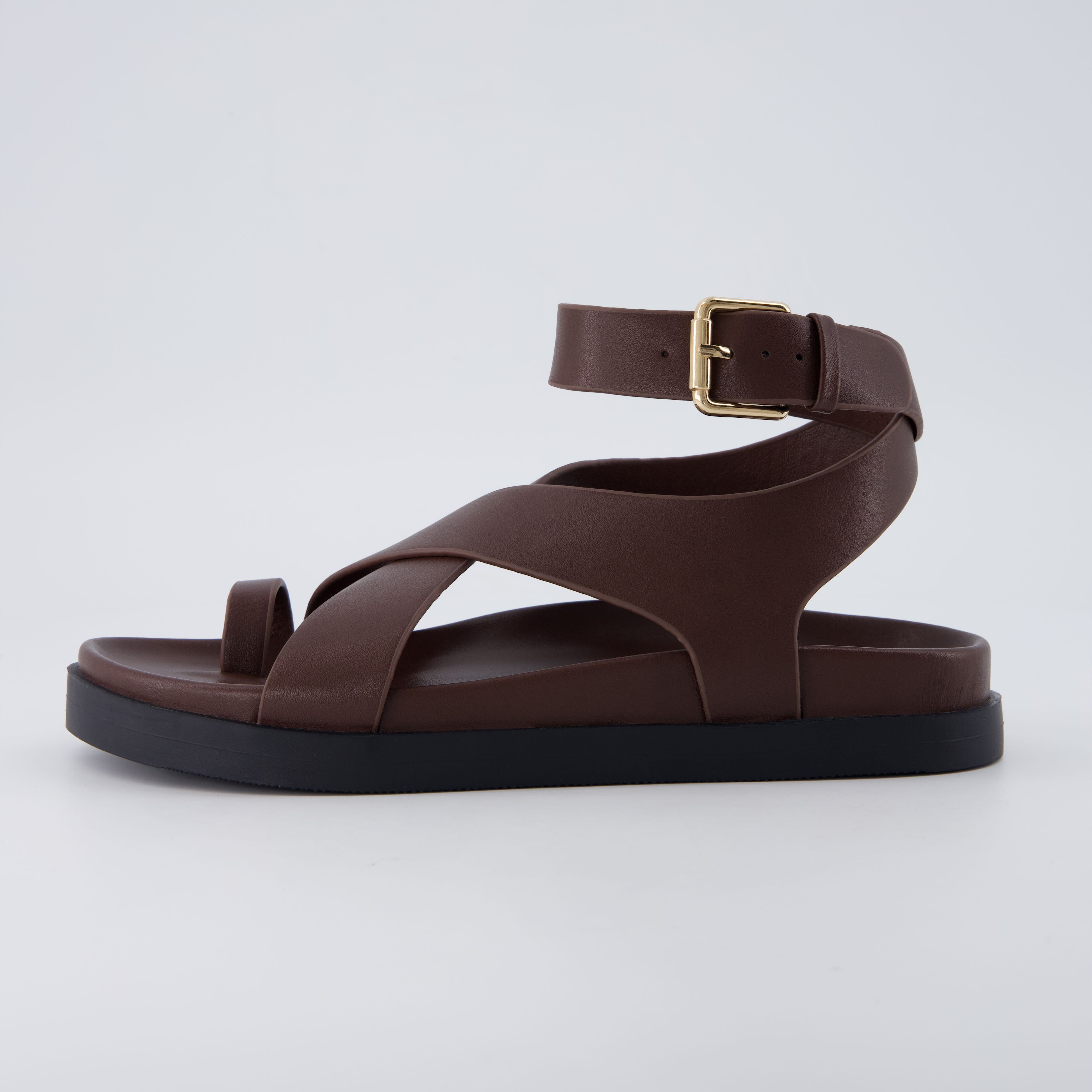 Entry Ankle Wrap Molded Footbed Sandal Chocolate
