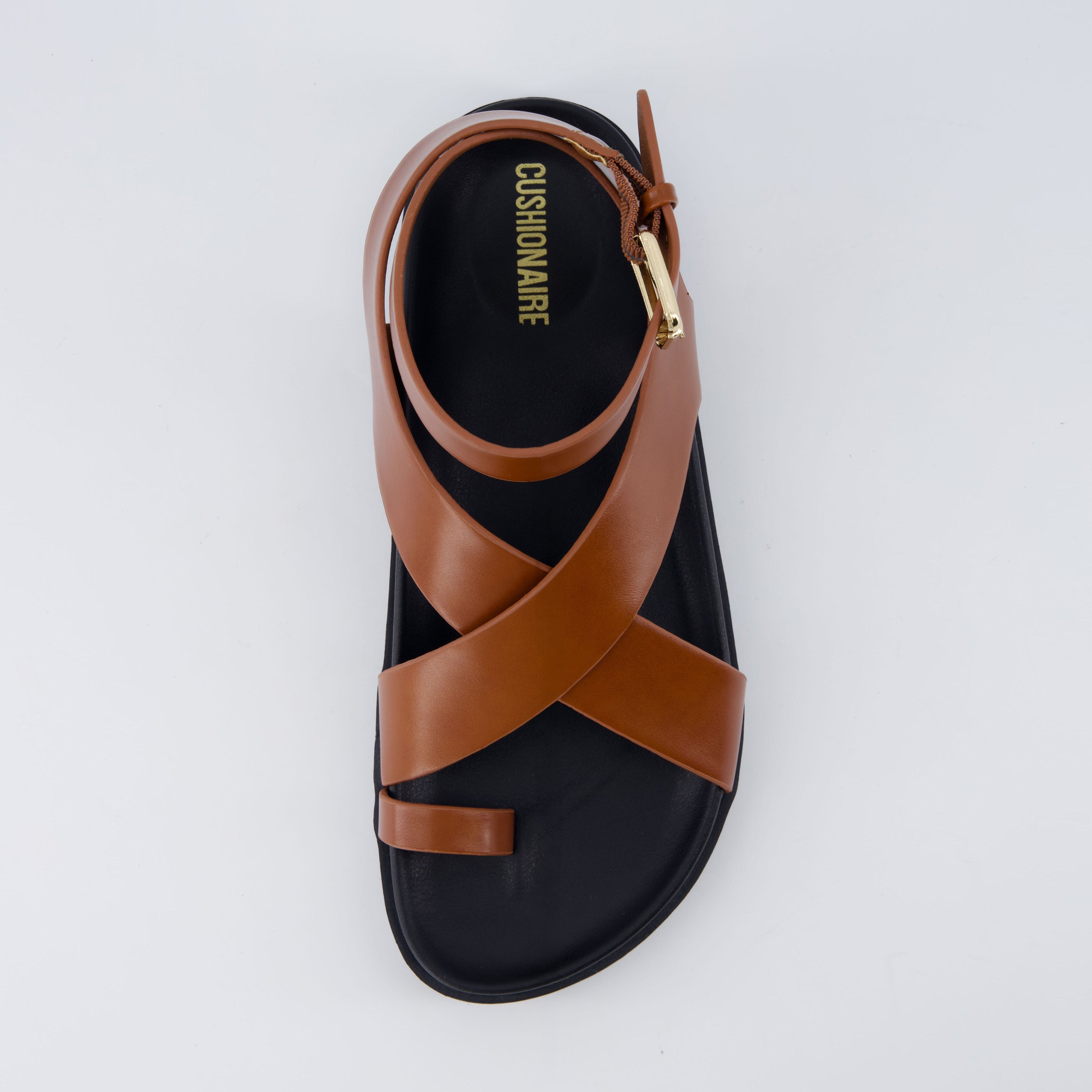 Entry Ankle Wrap Molded Footbed Sandal Whiskey