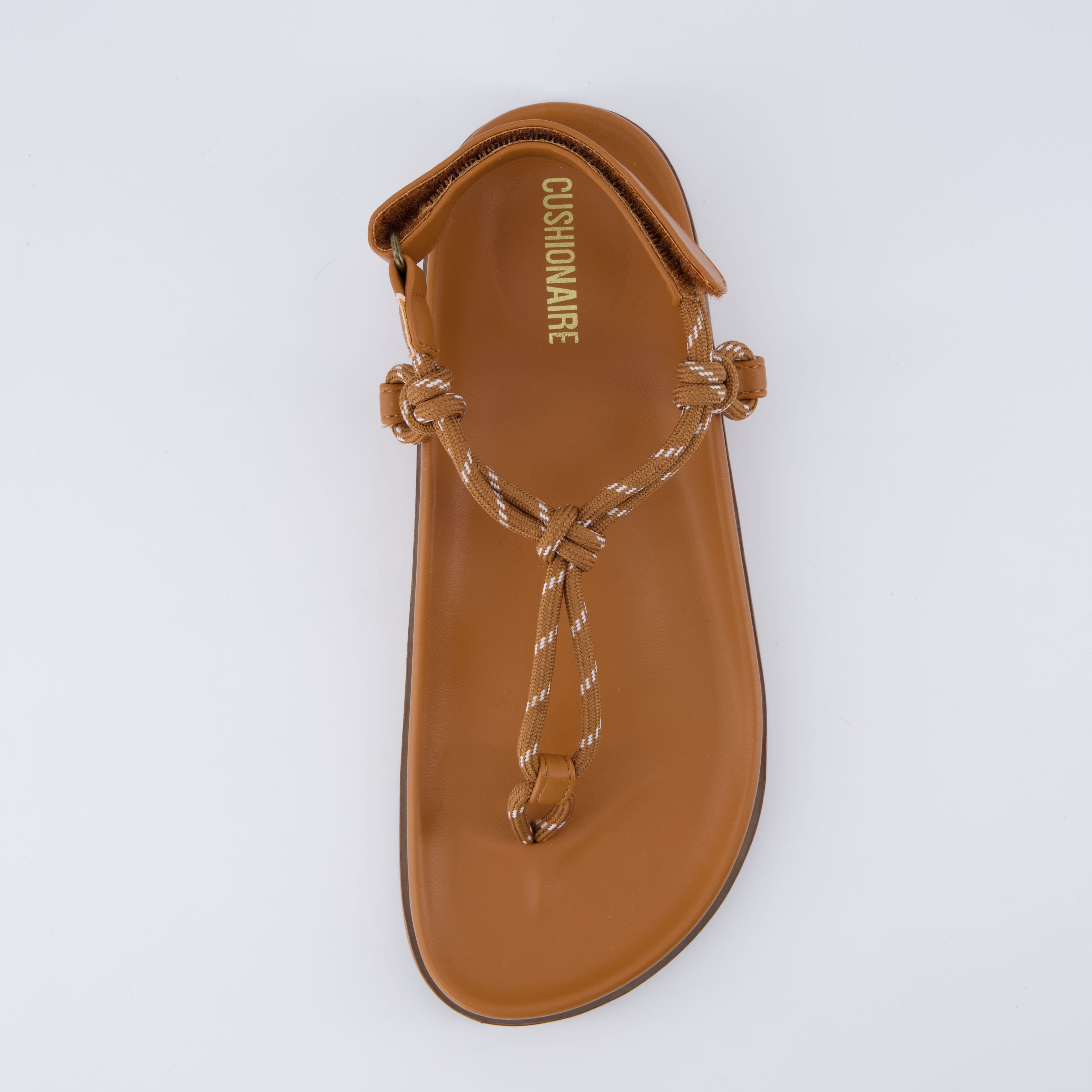Era Rope Thong Strappy Sandals Cognac Medium