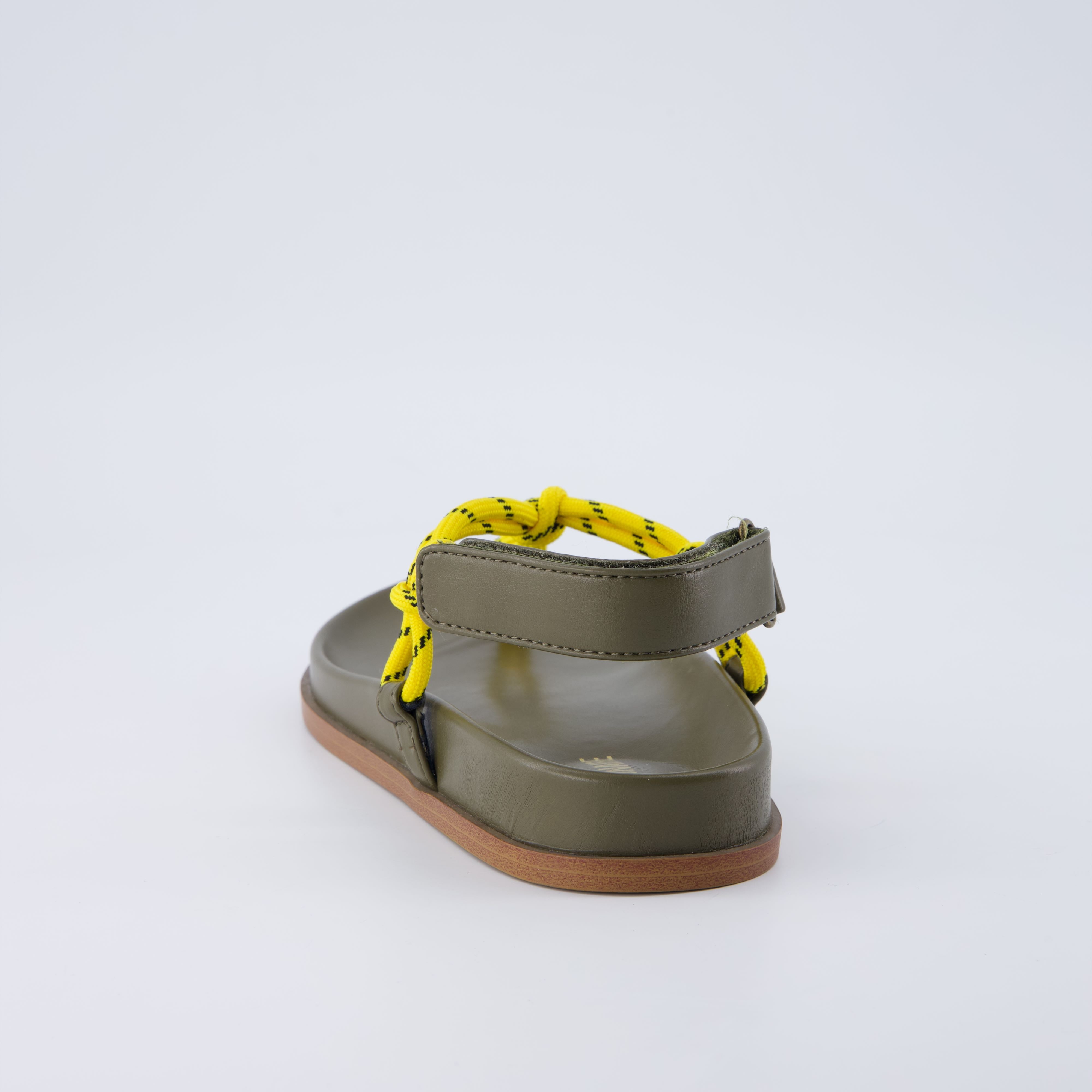 Era Rope Thong Strappy Sandals Olive Medium