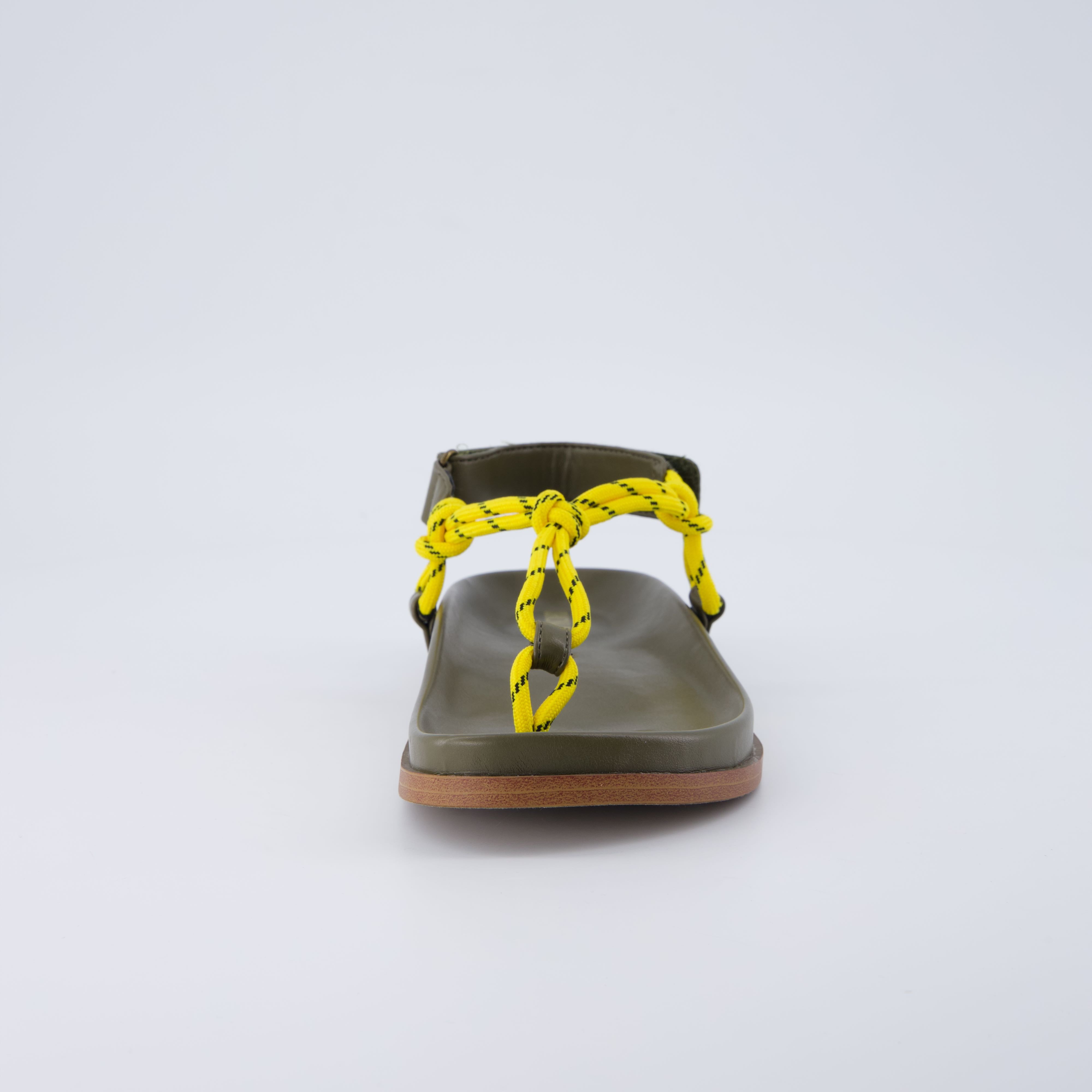 Era Rope Thong Strappy Sandals Olive Medium