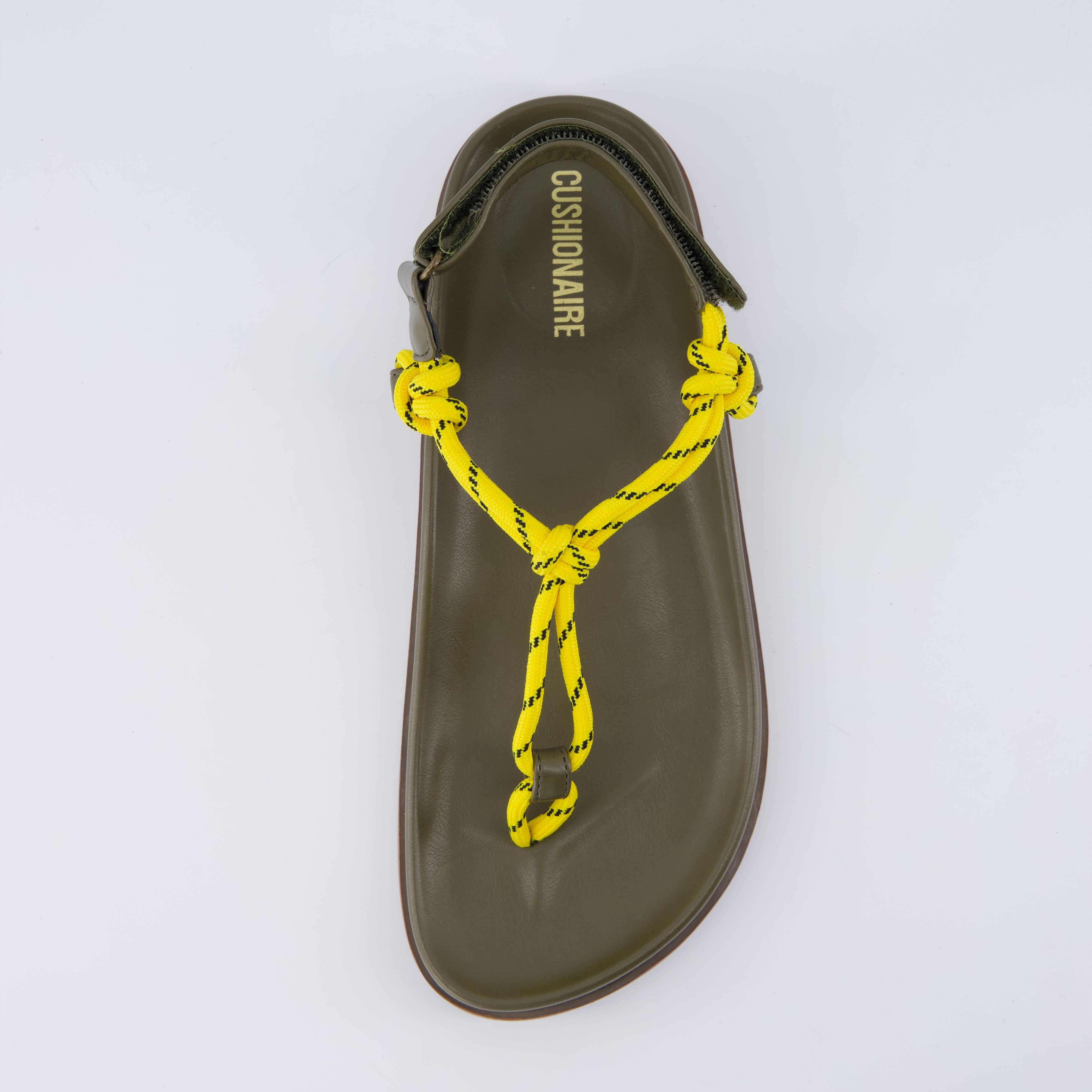 Era Rope Thong Strappy Sandals Olive Medium